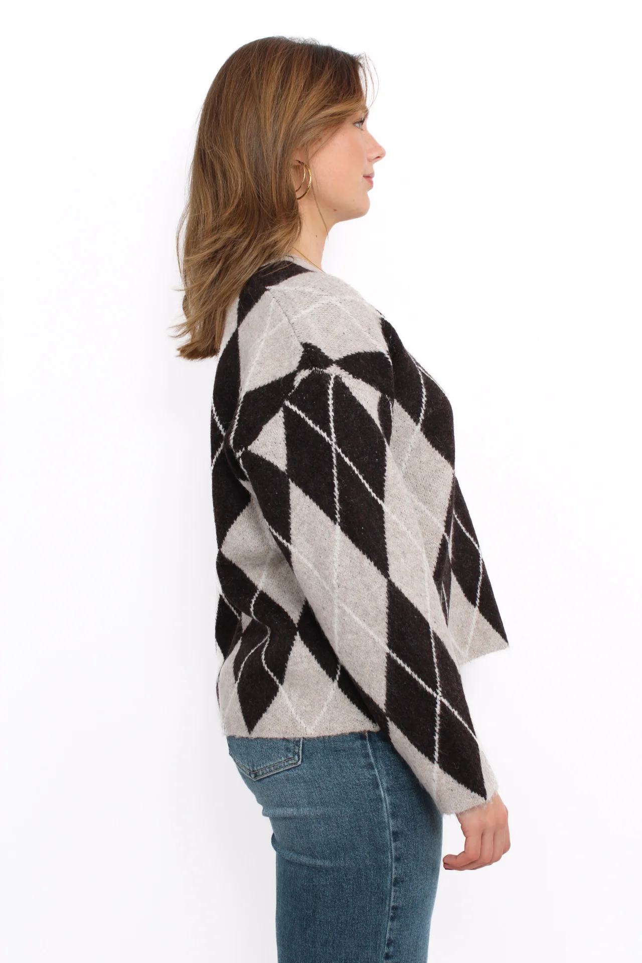 ARGYLE SWEATER - TAUPE - Image 4