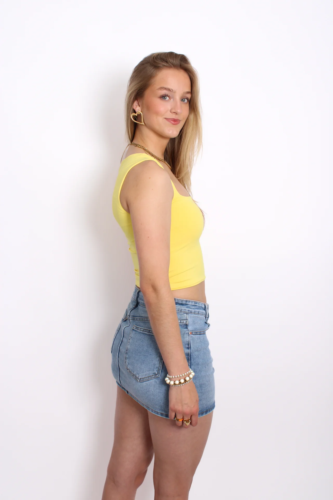 CROPPED SQUARE TOP 1785 - YELLOW - Image 3