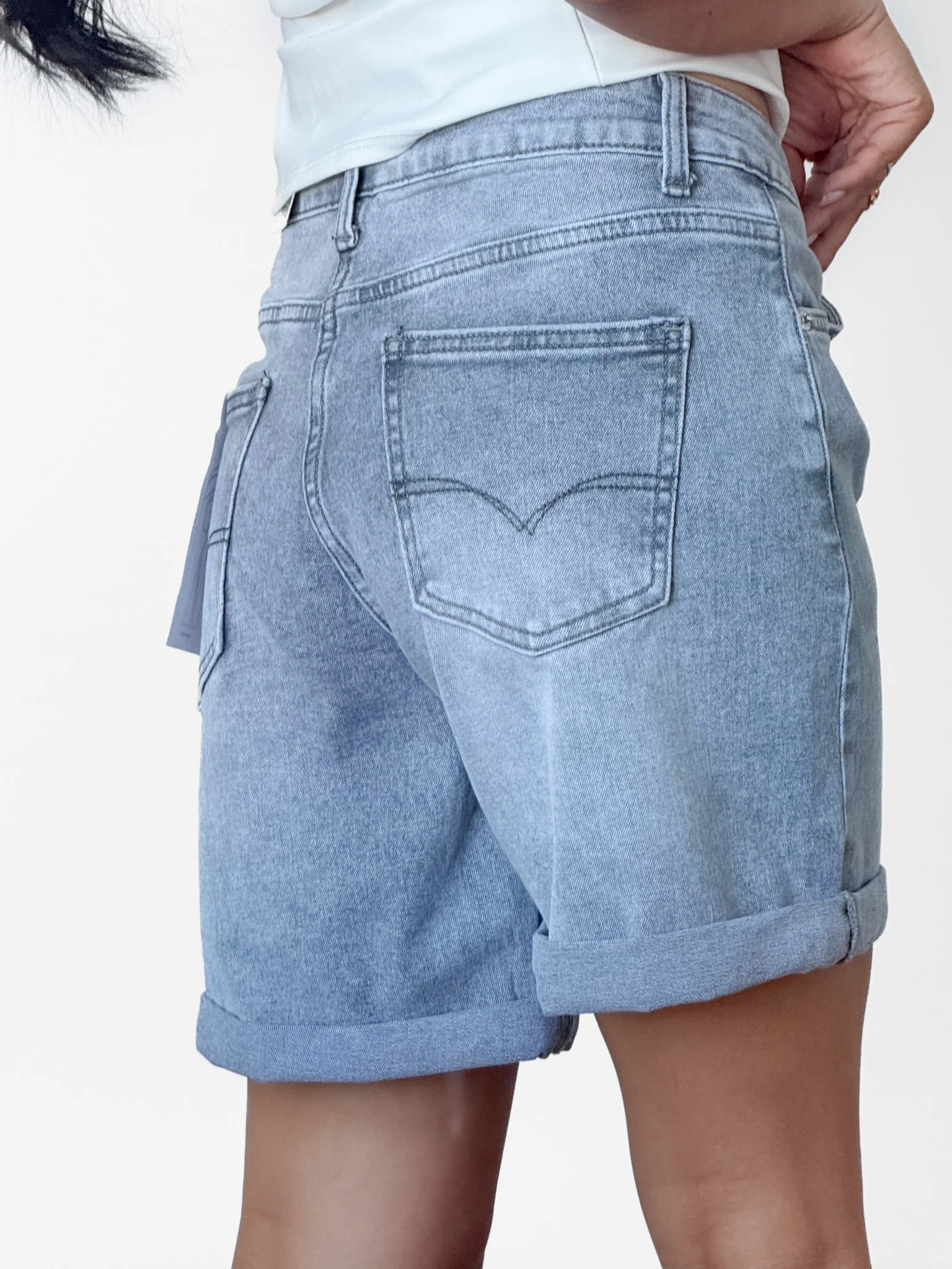 DENIM SHORT GREY - Image 3