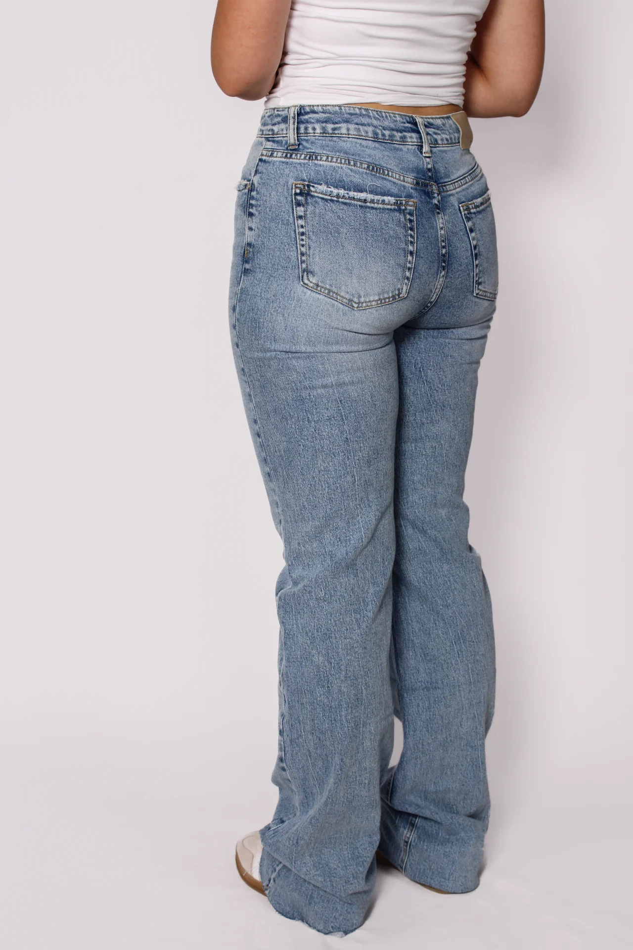 ''EXTRA TALL'' WIDE LEG JEANS 3806-1 - DENIM - Image 4