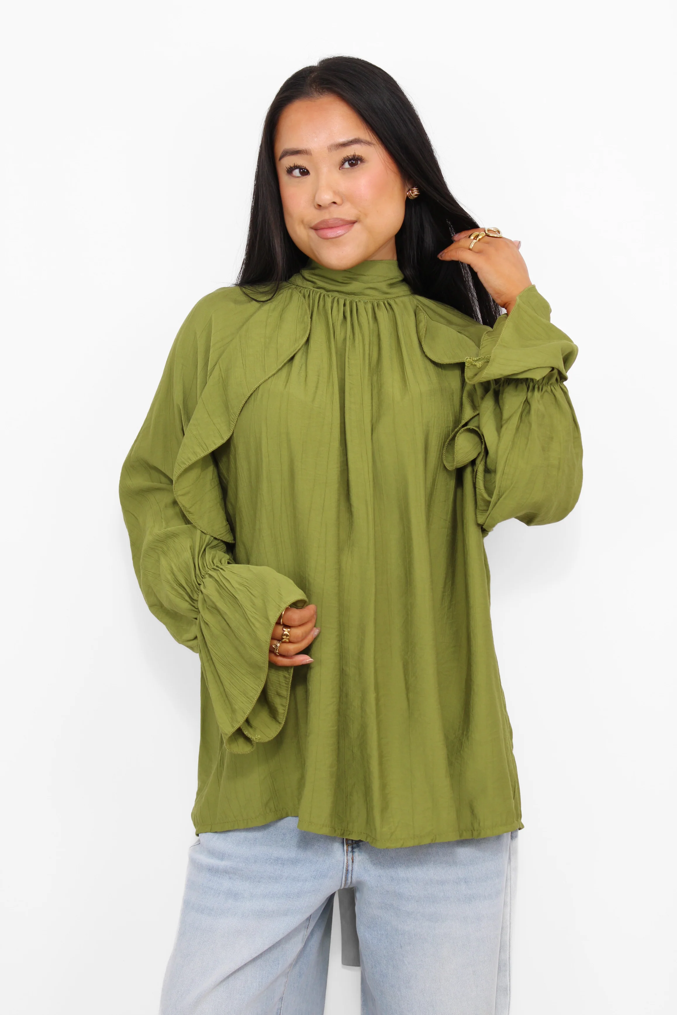 FLOWY RUFFLE BLOUSE - Image 2