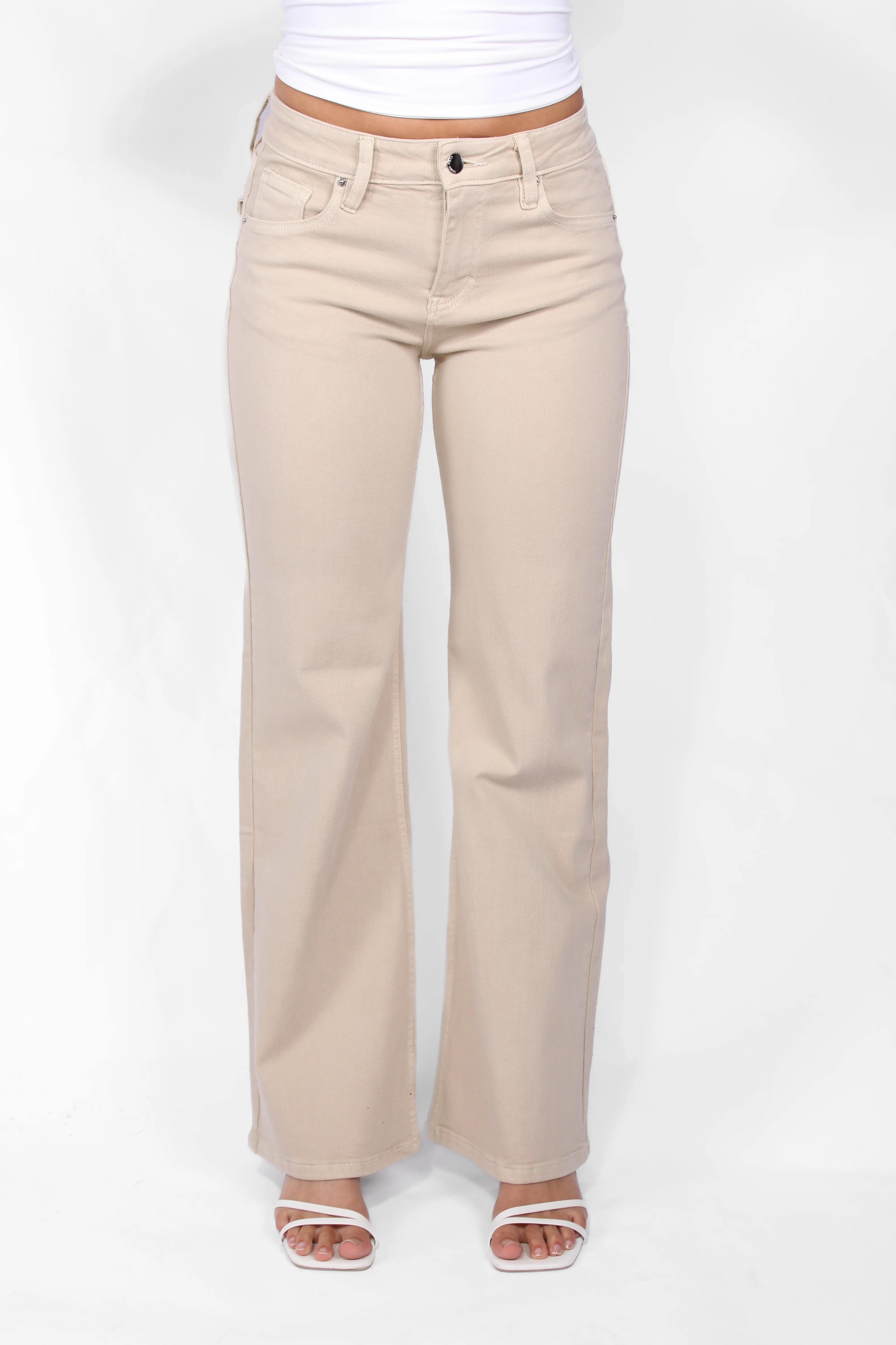 LOW WAIST FLARE JEANS - Image 3