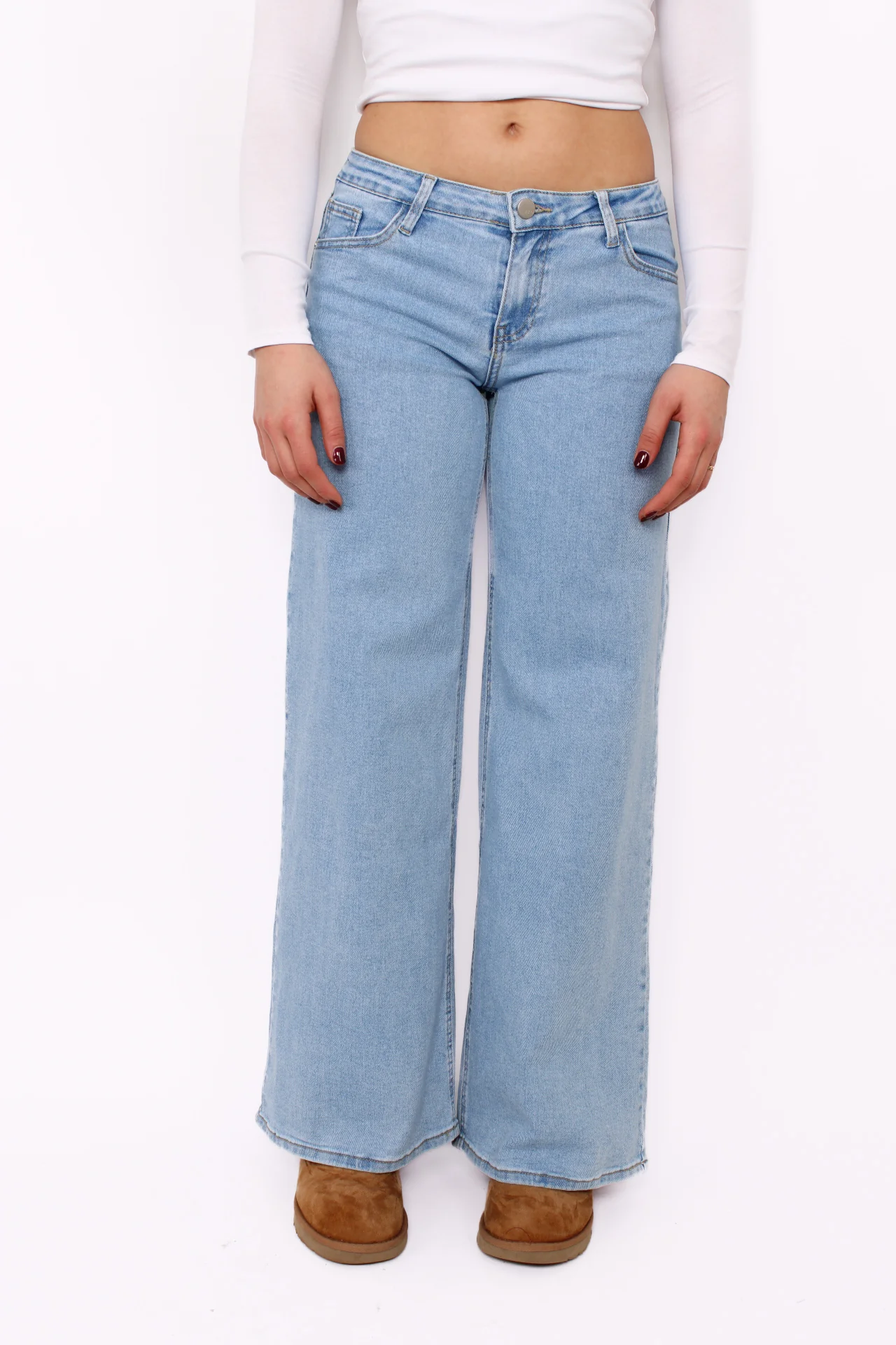 LOW WAIST WIDE LEG JEANS 3013 - DENIM - Image 6