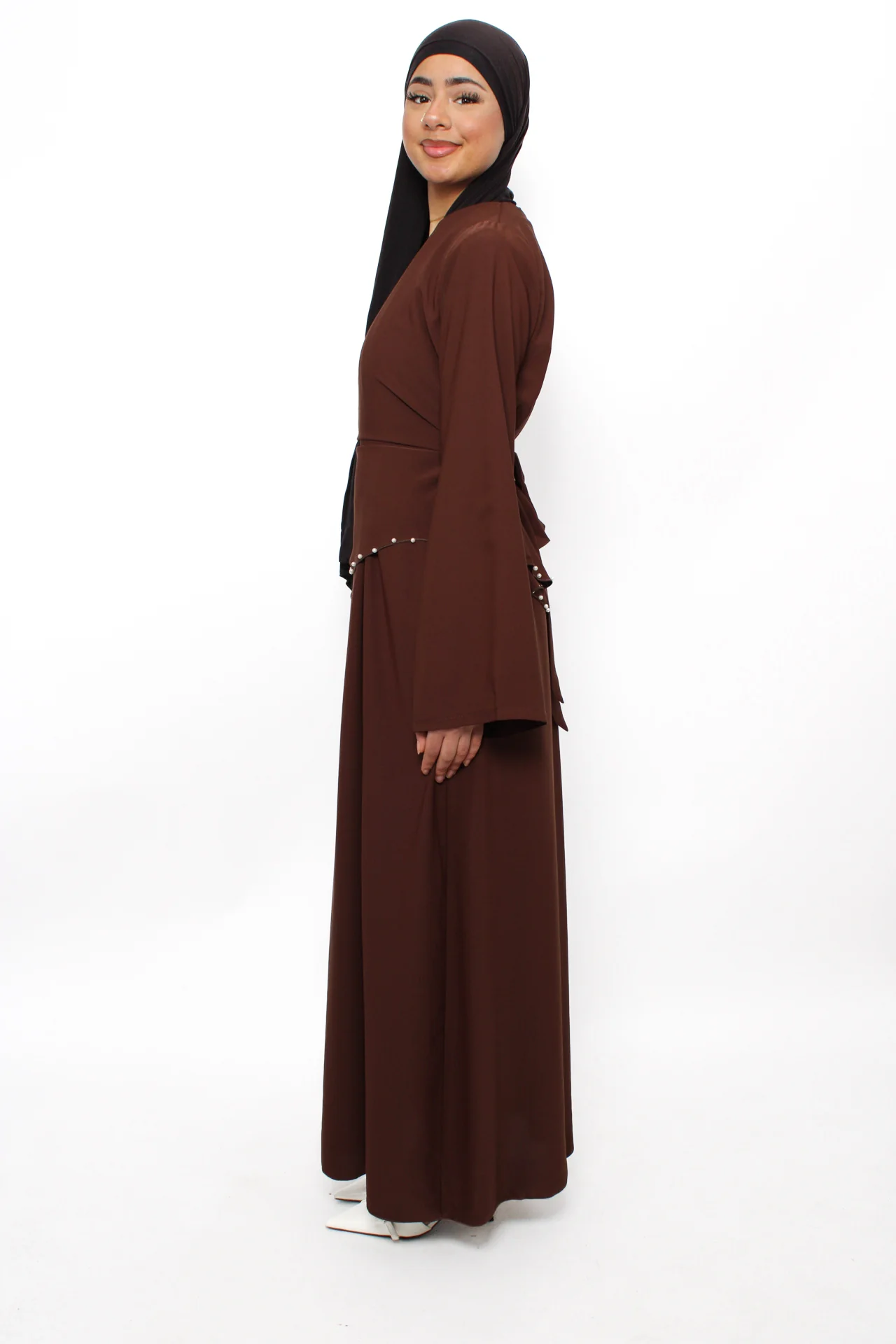 MARWA DRESS - BROWN - Image 5