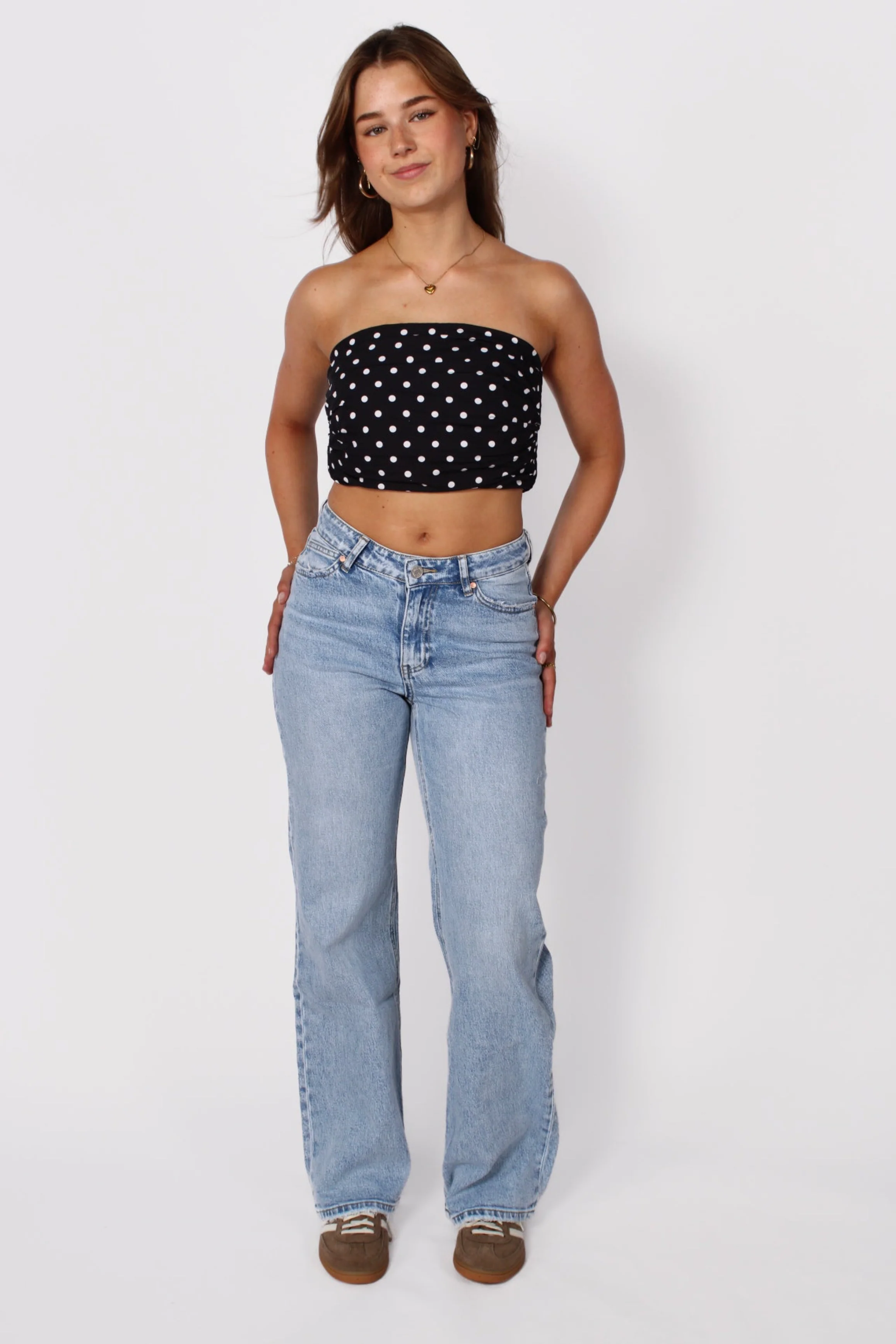 MID WAIST WIDE LEG JEANS 3781-1 - DENIM