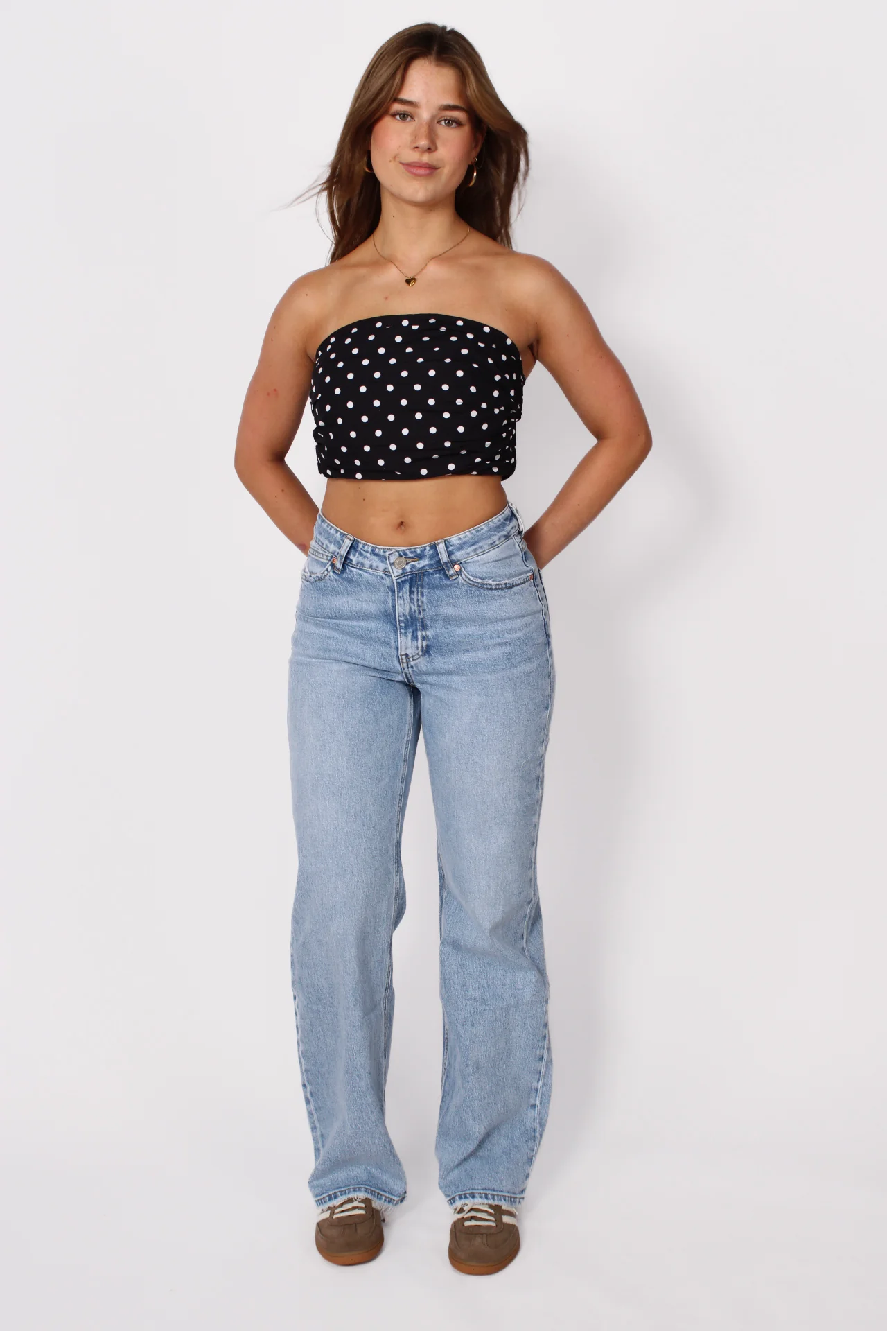 MID WAIST WIDE LEG JEANS 3781-1 - DENIM - Image 5