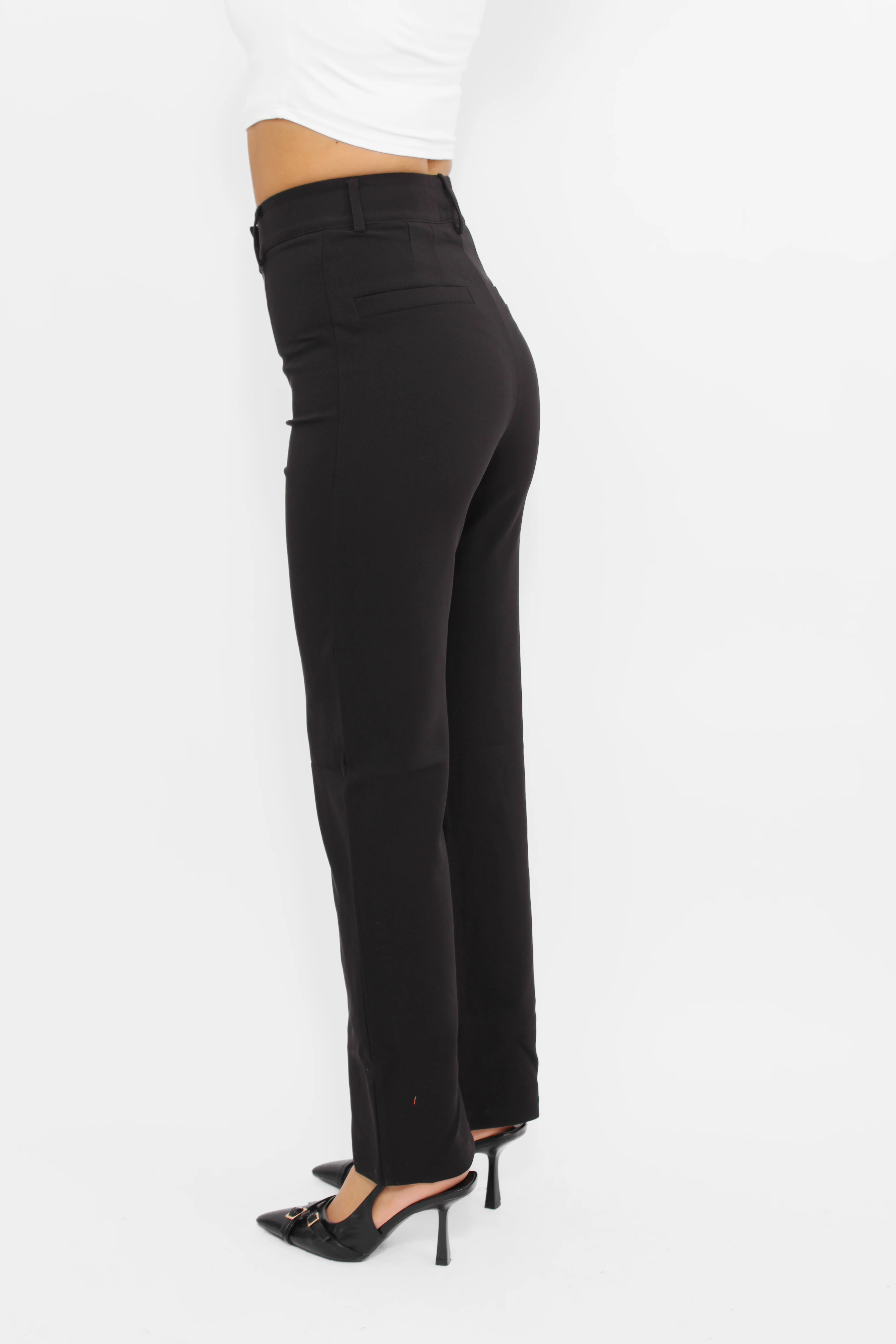 ''PETITE'' ESSENTIAL TROUSER HIGH WAIST STRAIGHT LEG - Image 3