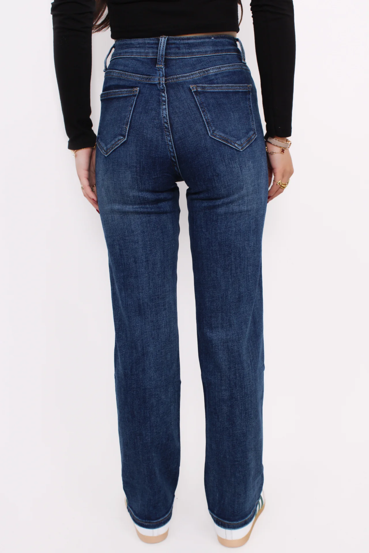 ''PETITE'' STRAIGHT LEG JEANS 5360-2 - MID DENIM - Image 4