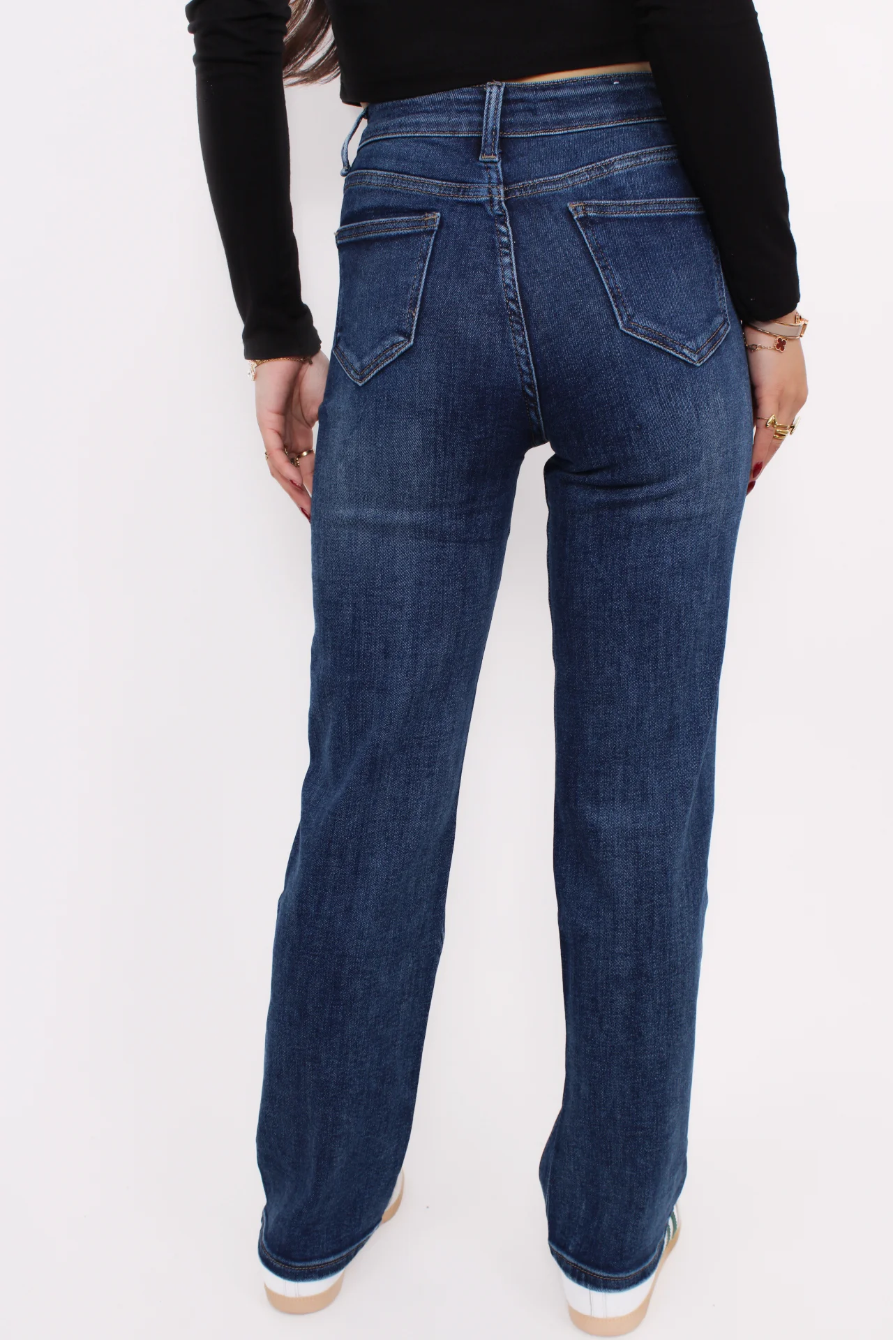 ''PETITE'' STRAIGHT LEG JEANS 5360-2 - MID DENIM - Image 5