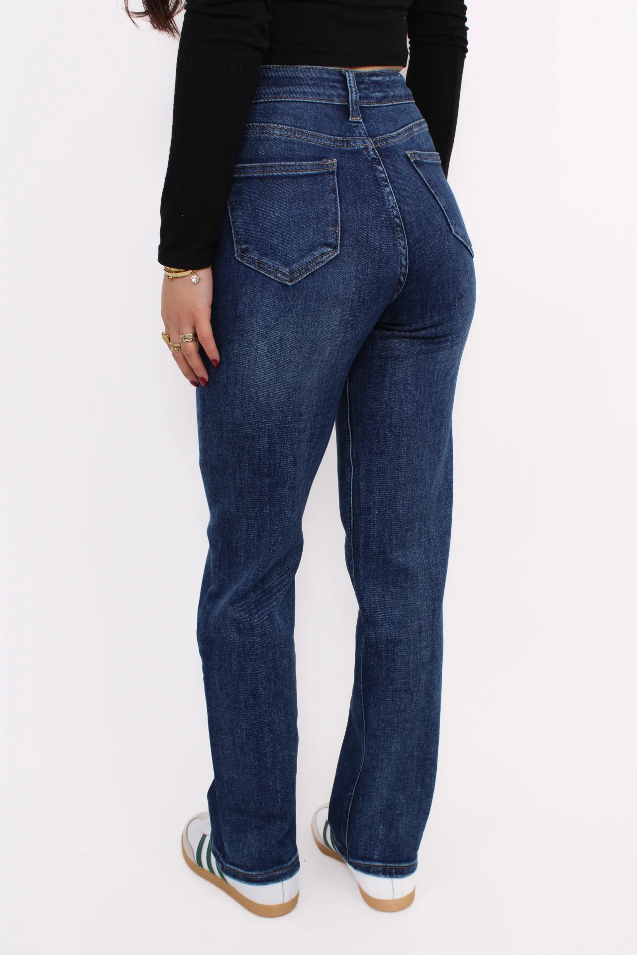 ''PETITE'' STRAIGHT LEG JEANS 5360-2 - MID DENIM - Image 6