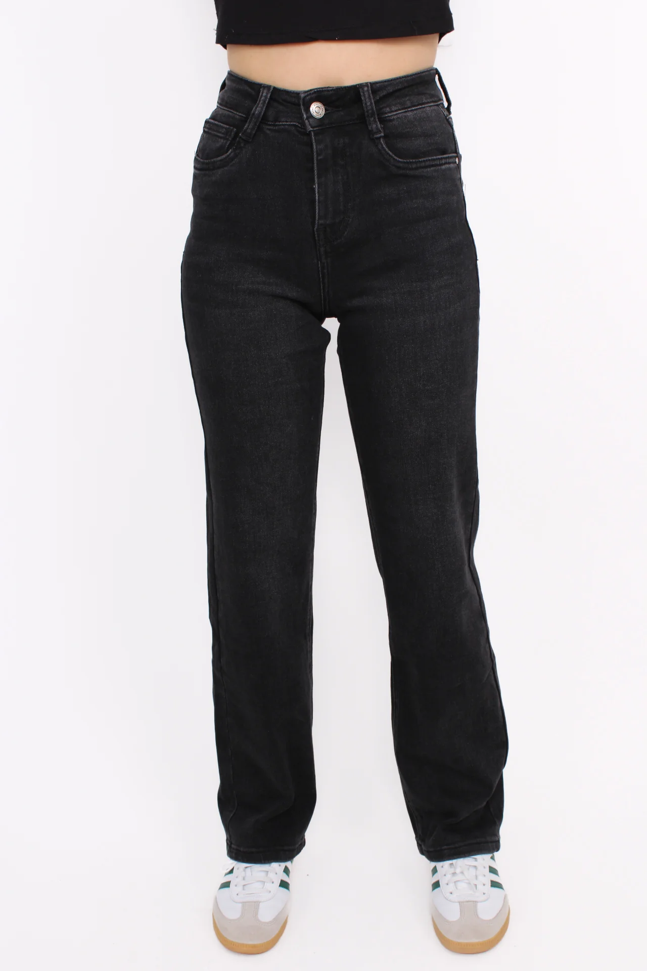 ''PETITE'' STRAIGHT LEG JEANS 5360-1 - ANTRHACITE - Image 4