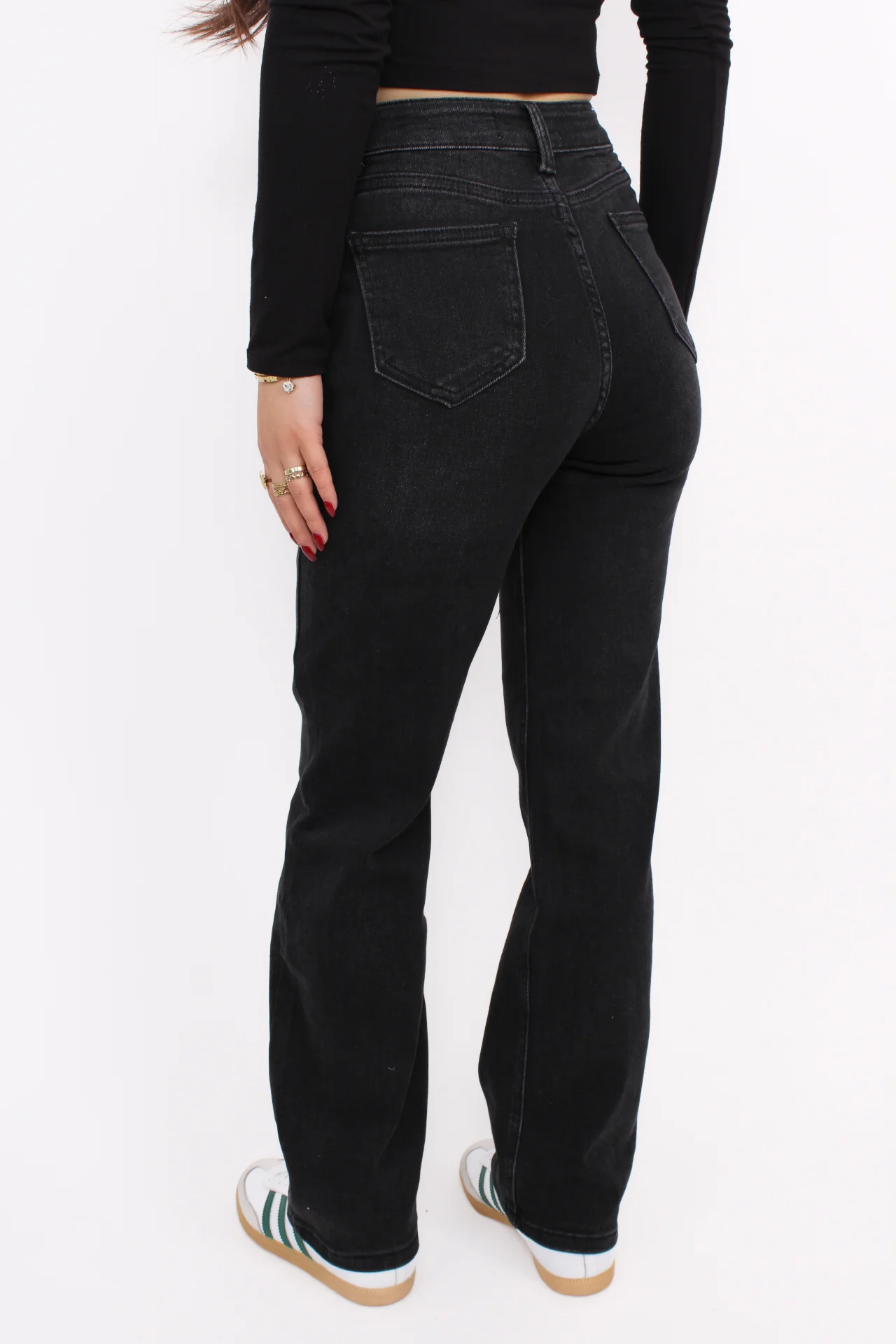 ''PETITE'' STRAIGHT LEG JEANS 5360-1 - ANTRHACITE - Image 6