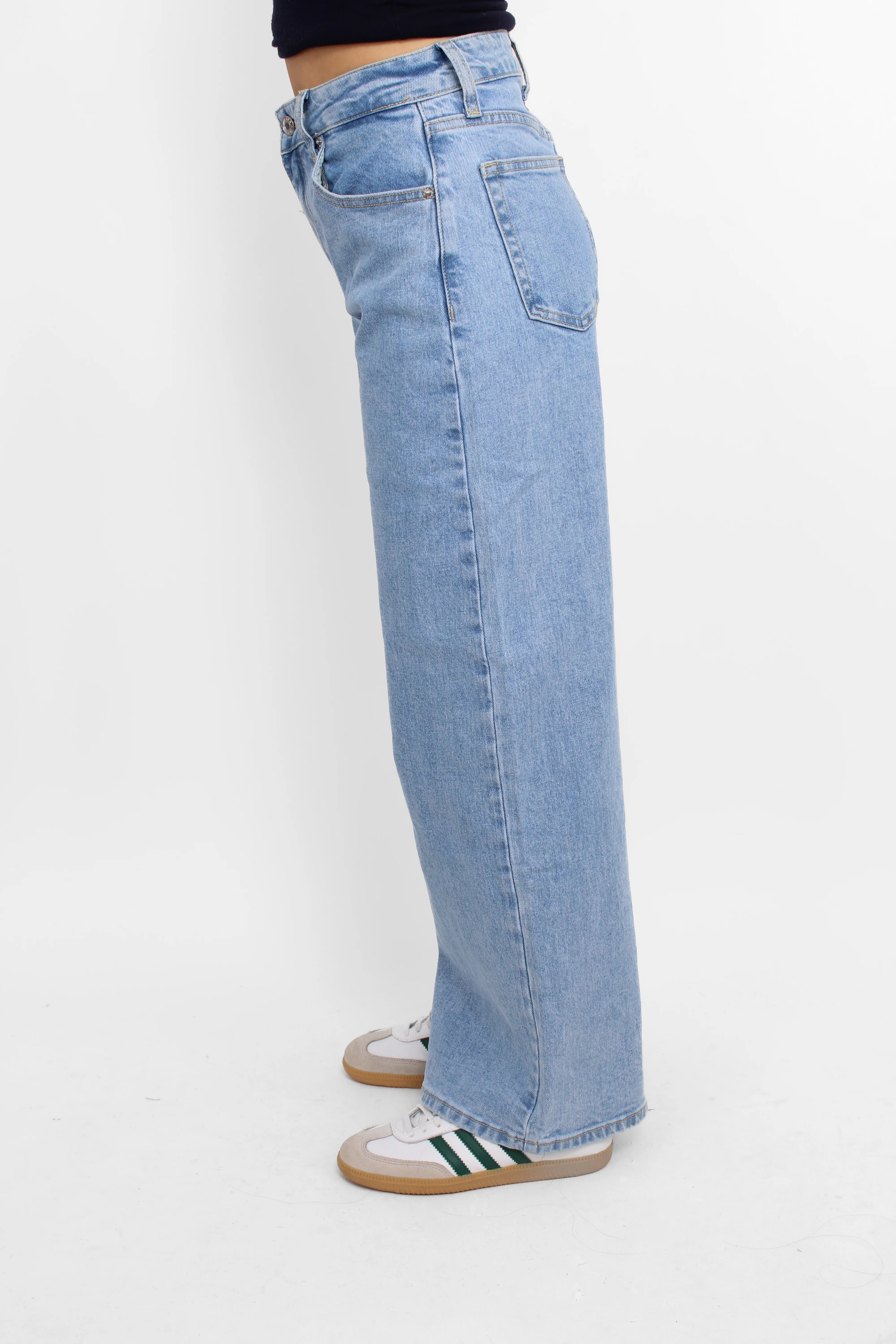 ''PETITE'' WIDE LEG JEANS 3586 - DENIM - Image 4