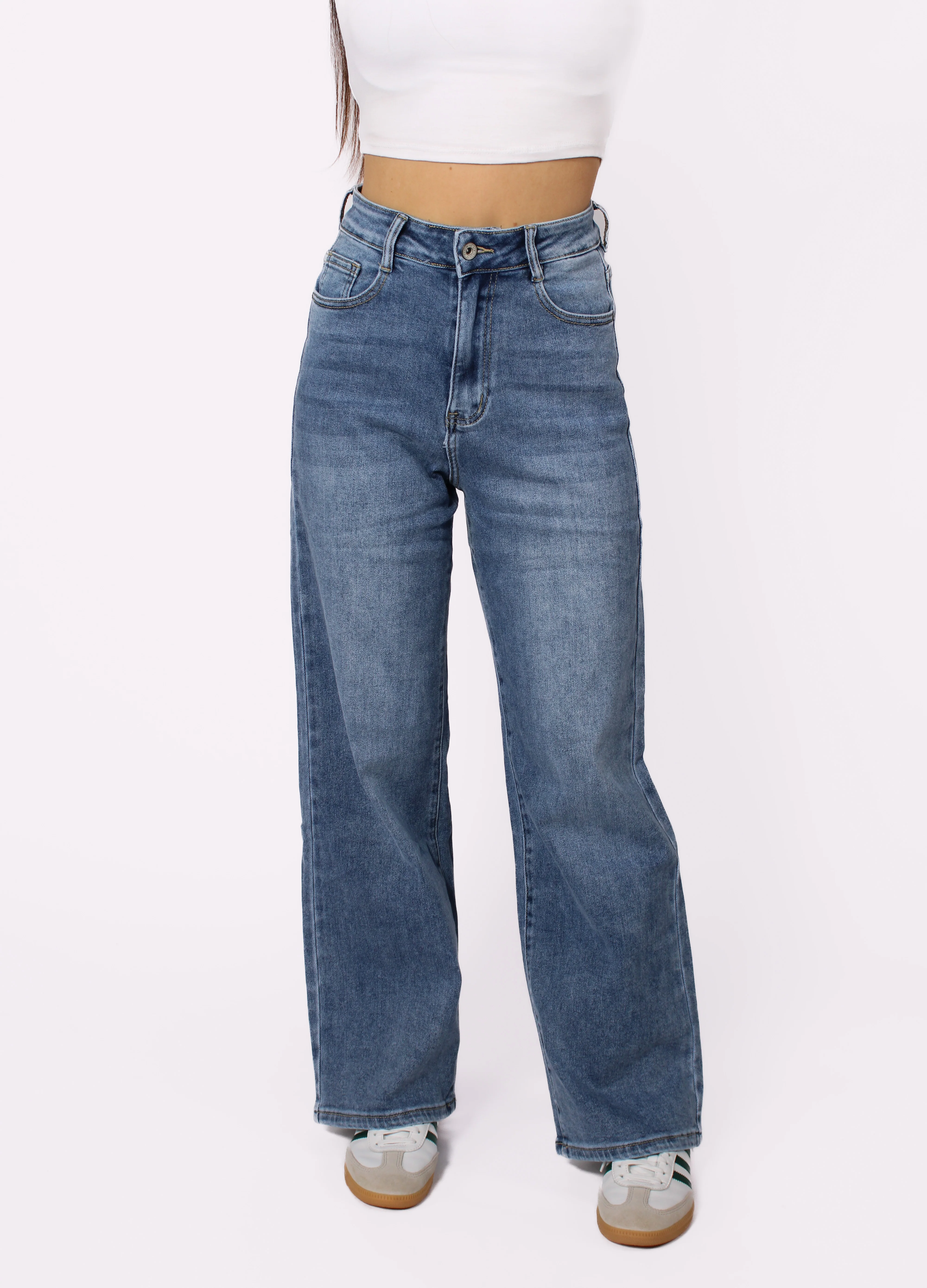 ''PETITE'' WIDE LEG JEANS 6742-1 - DENIM - Image 5