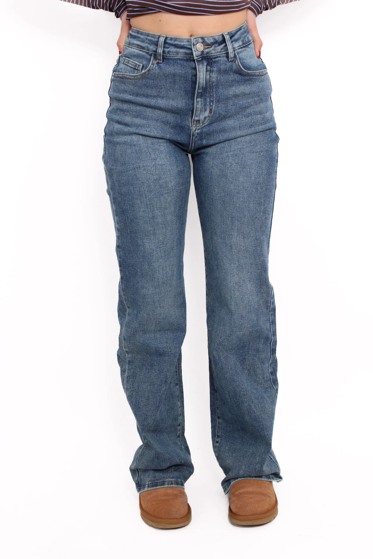 ''PLUSSIZE TALL'' WIDE LEG JEANS 966-8 - DENIM - Image 5