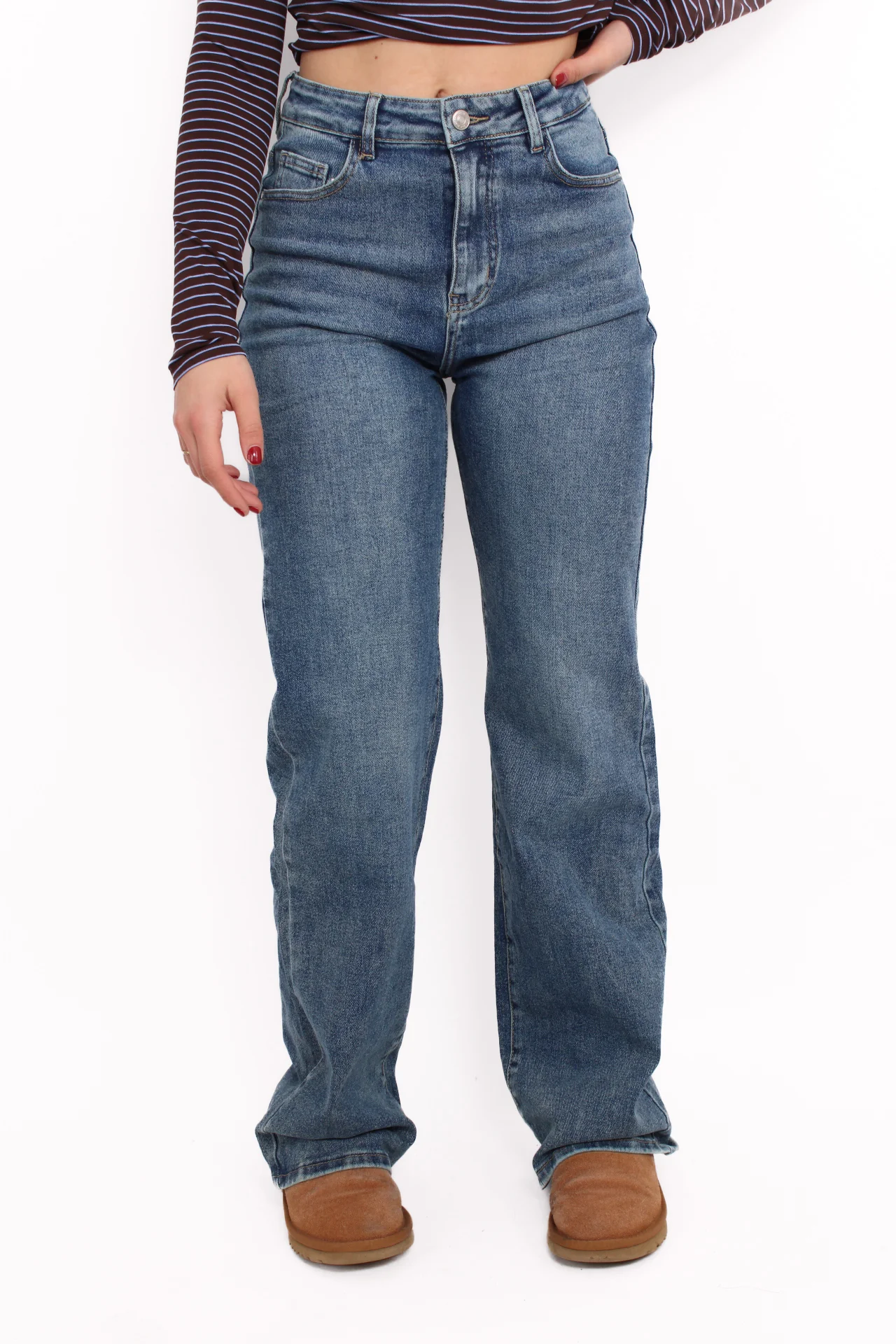 ''PLUSSIZE TALL'' WIDE LEG JEANS 966-8 - DENIM - Image 6