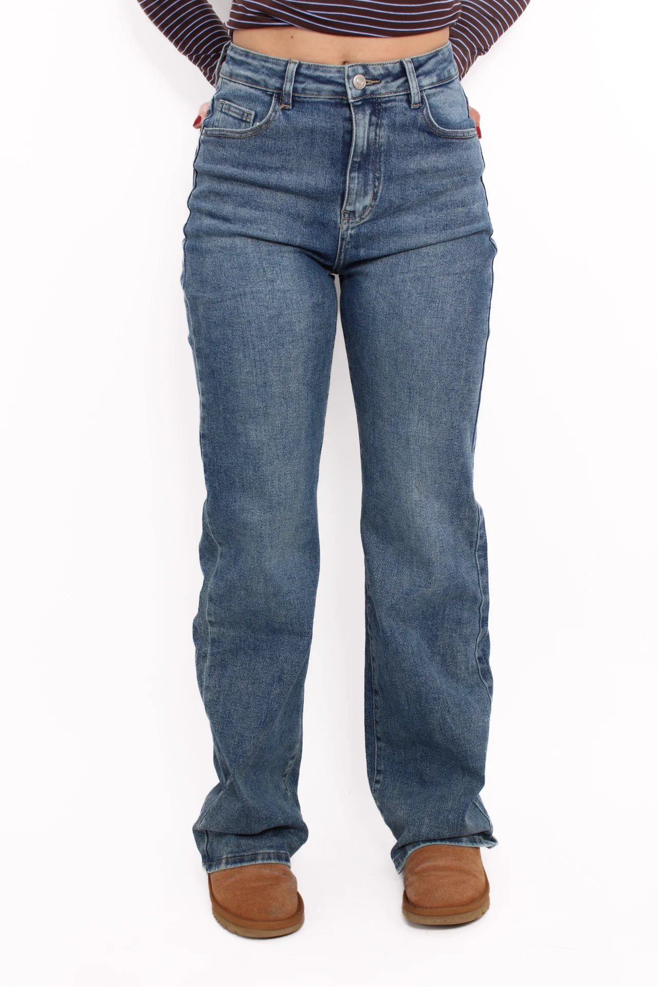 ''PLUSSIZE TALL'' WIDE LEG JEANS 966-8 - DENIM - Image 7