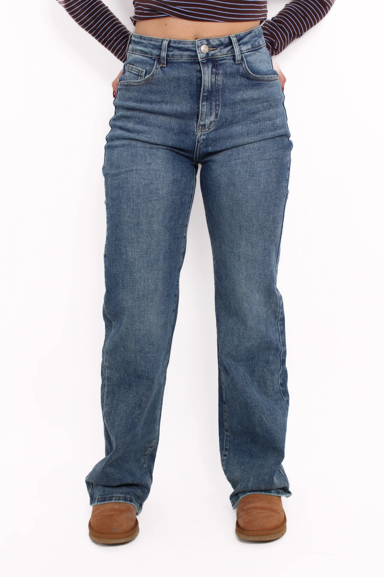 ''PLUSSIZE TALL'' WIDE LEG JEANS 966-8 - DENIM - Image 8