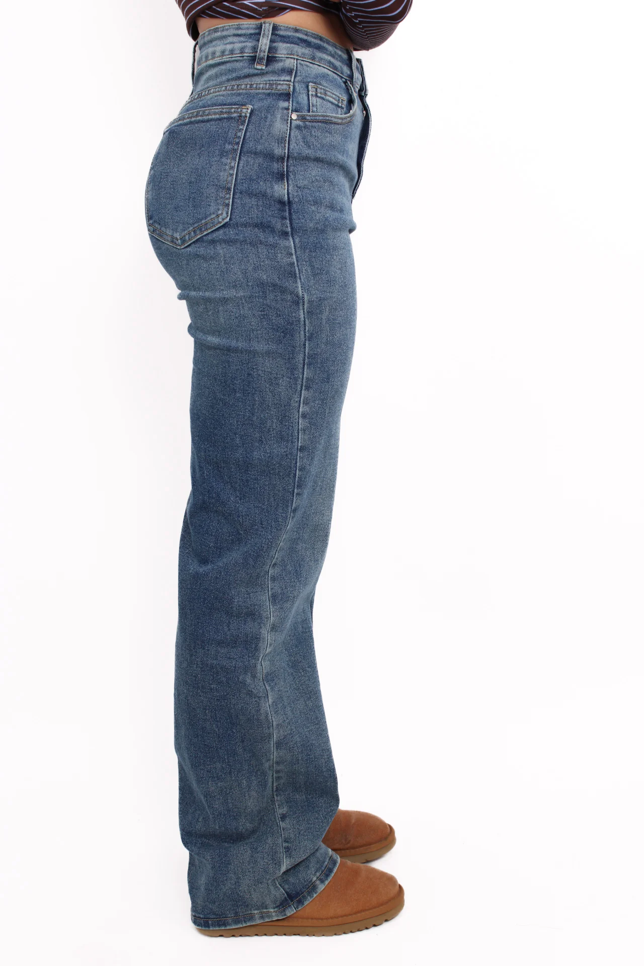 ''PLUSSIZE TALL'' WIDE LEG JEANS 966-8 - DENIM - Image 9