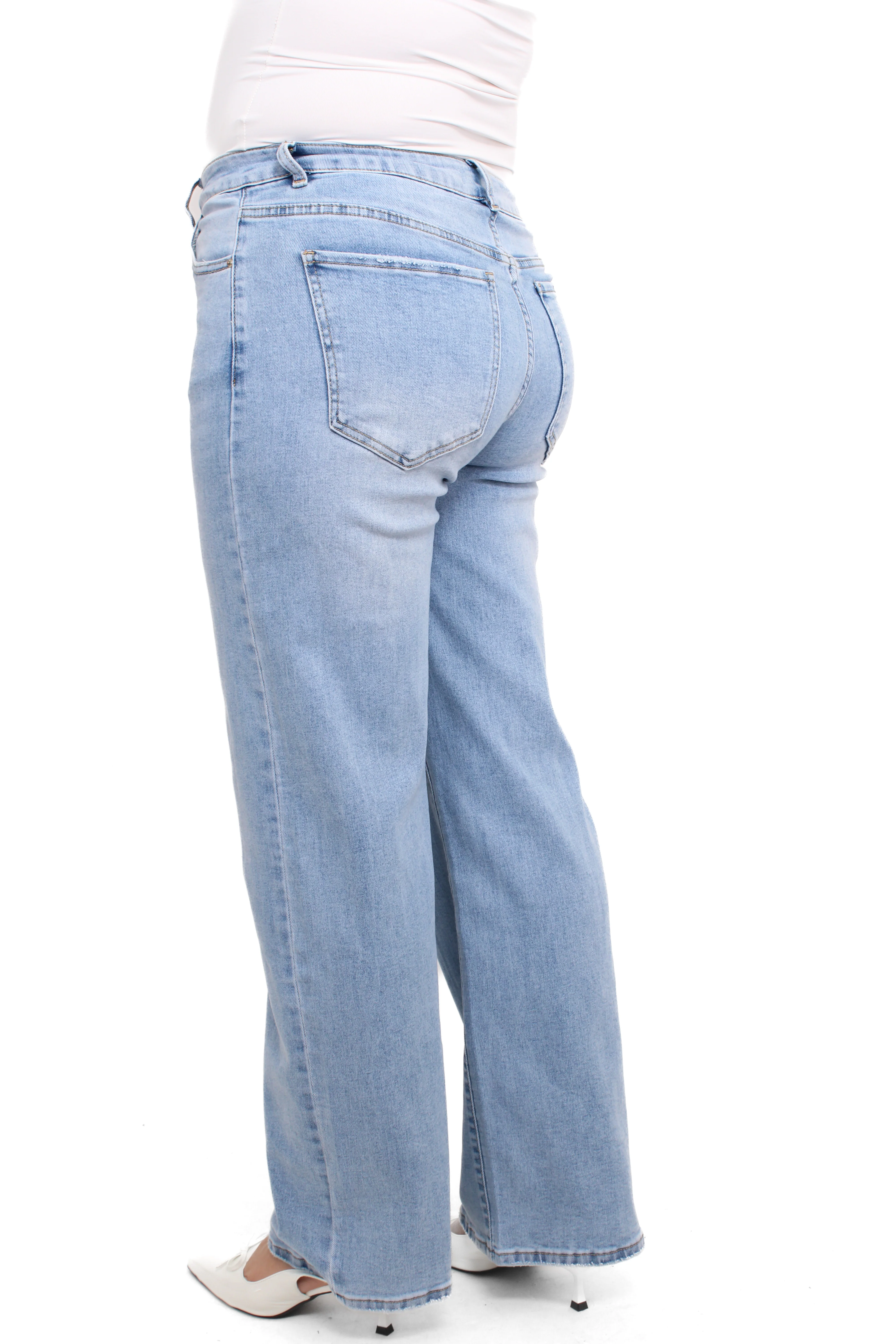 ''PLUSSIZE'' WIDE LEG JEANS 8049-2 - DENIM - Image 5