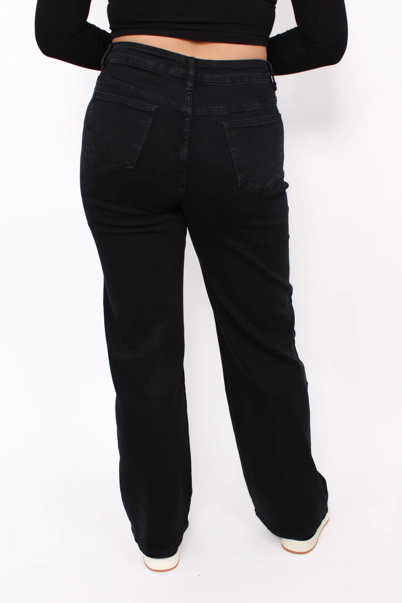 ''PLUSSIZE'' WIDE LEG JEANS 871-3 - BLACK - Image 11