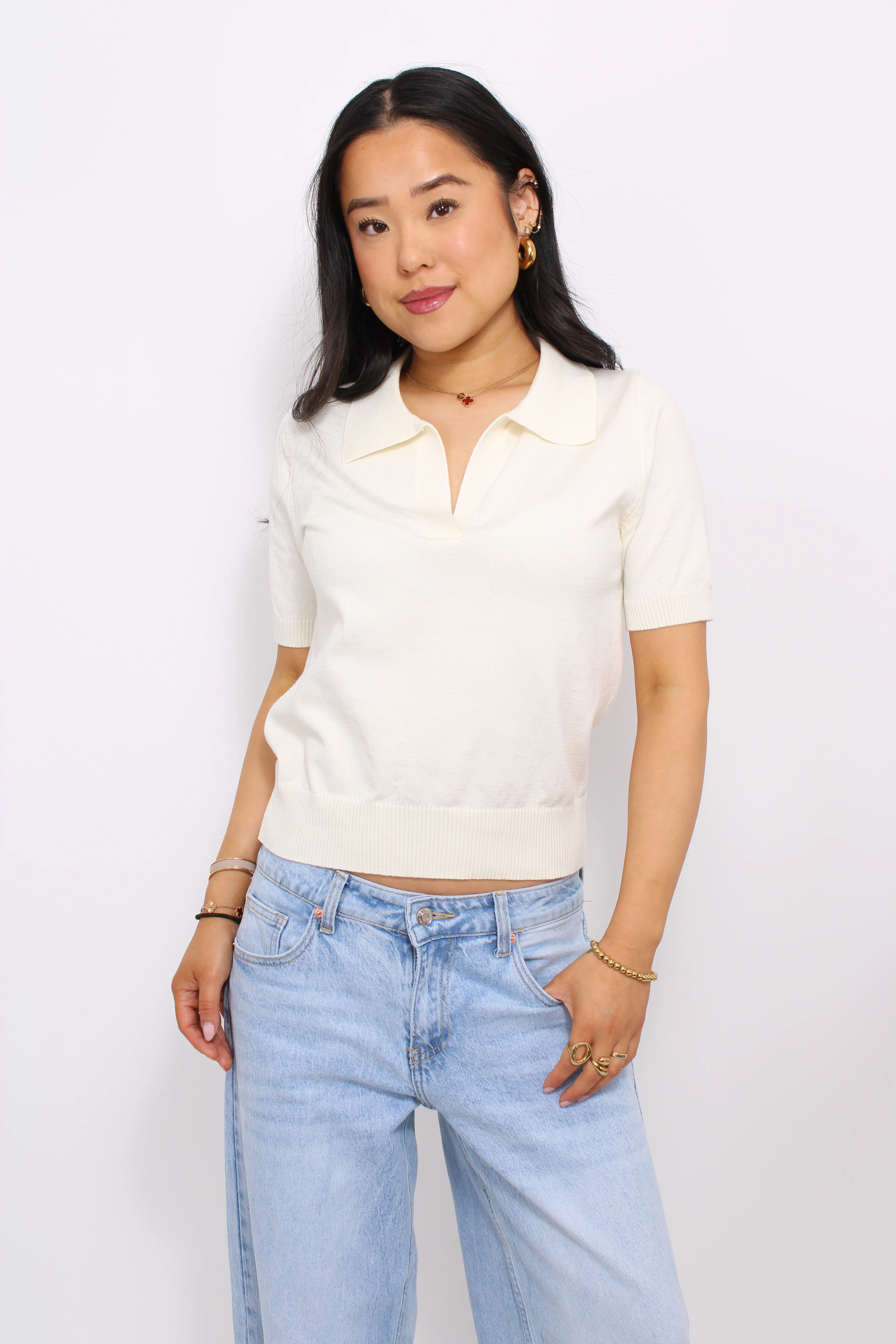 POLO TOP - ECRU - Image 2