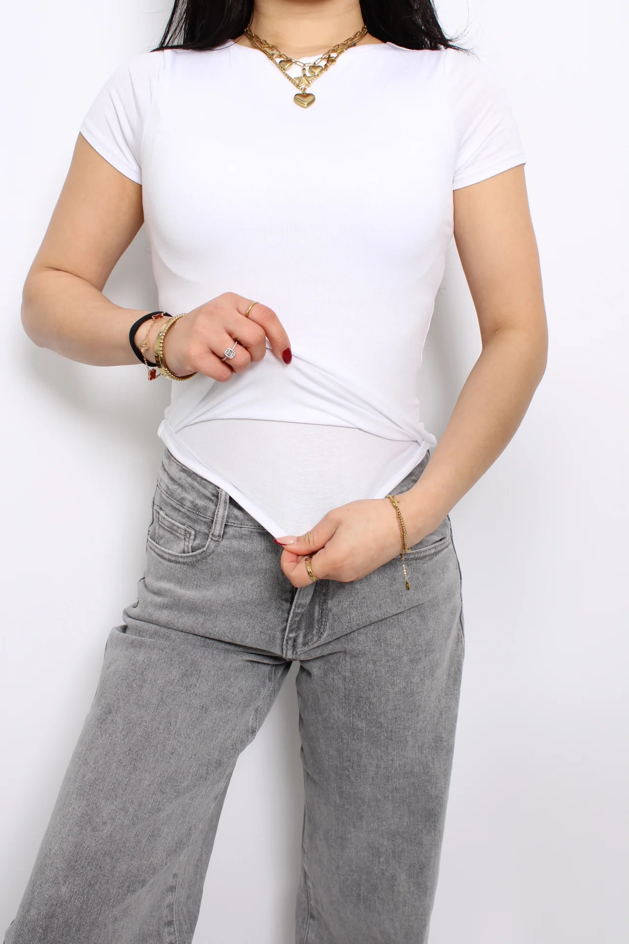 POSY SHORT SLEEVE TOP - WHITE - Image 10