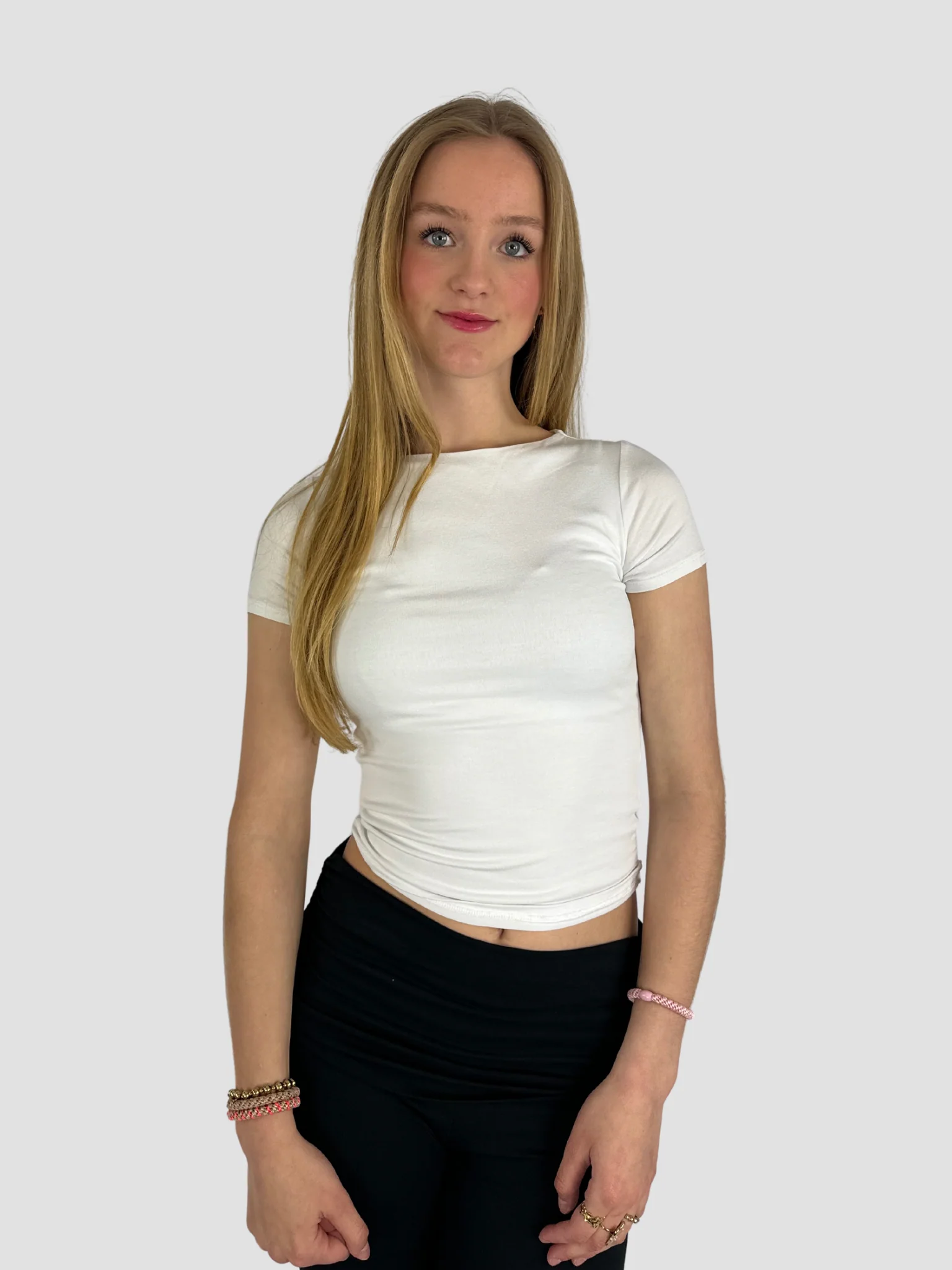 POSY SHORT SLEEVE TOP - WHITE - Image 5