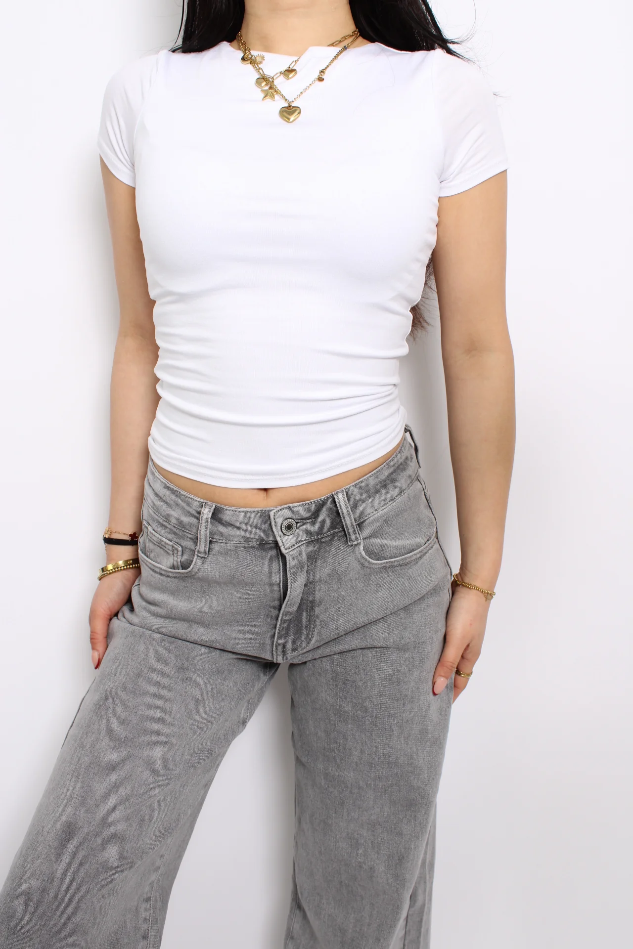 POSY SHORT SLEEVE TOP - WHITE - Image 6