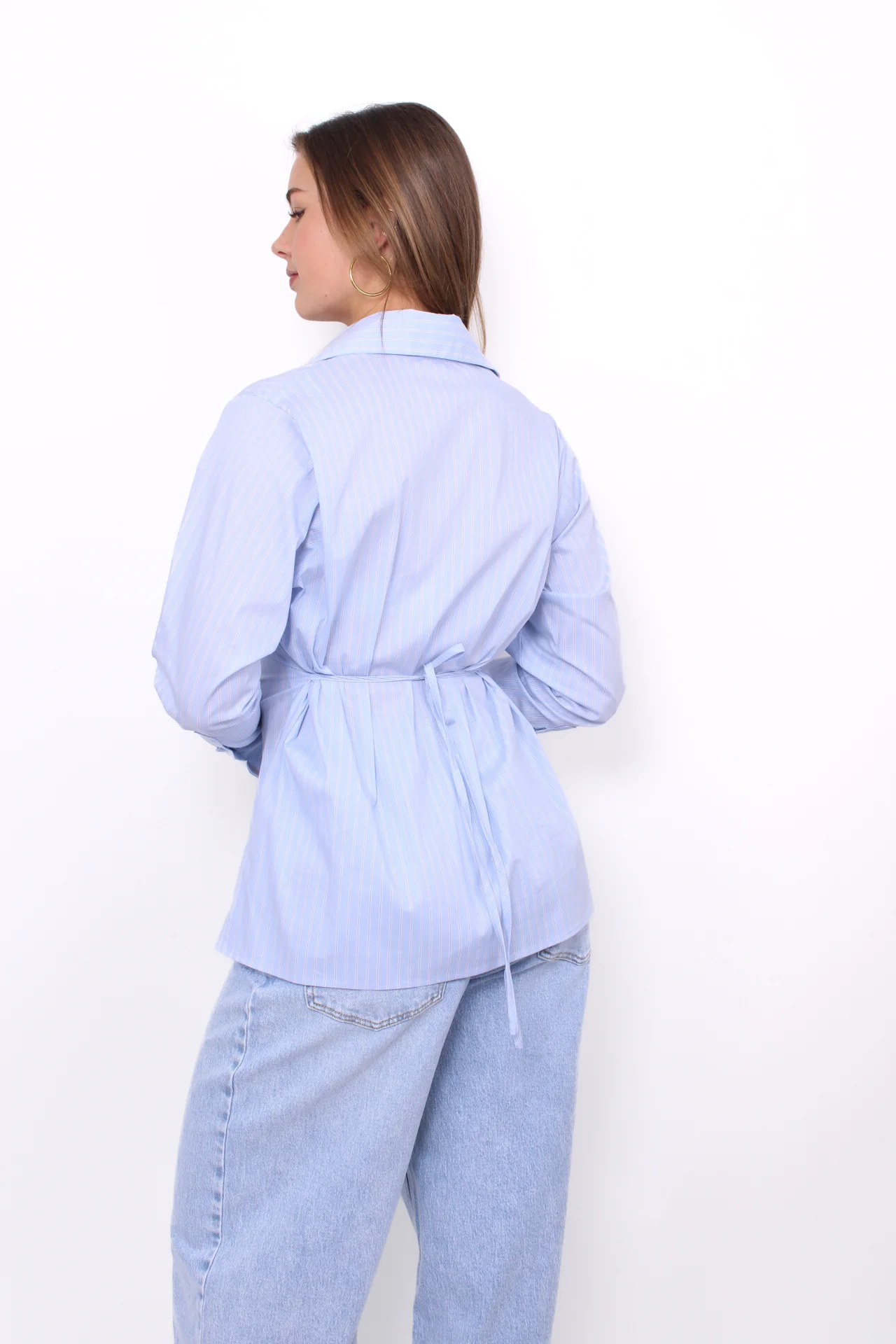 RUBY STRIPES BLOUSE - SKY BLUE - Image 3