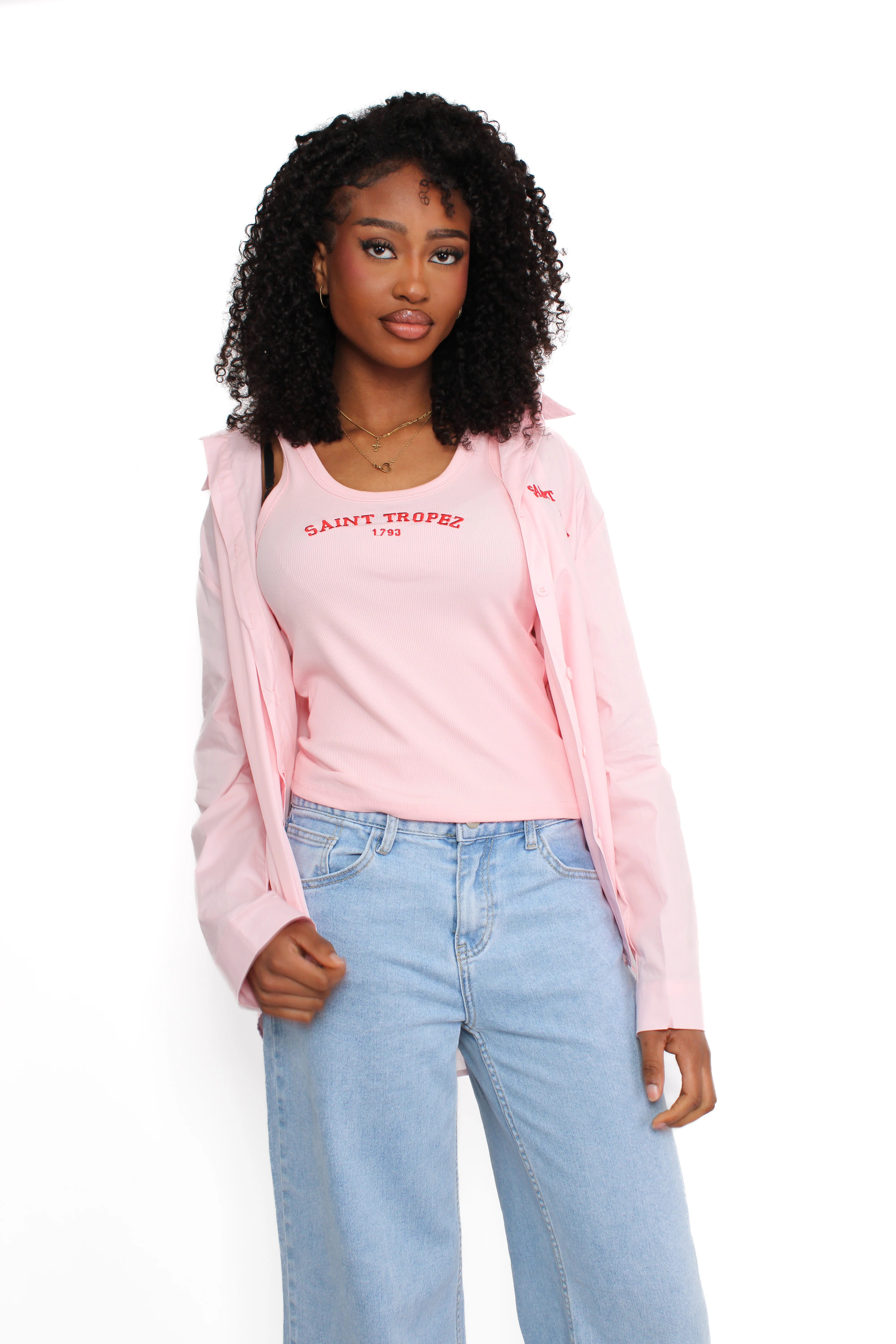 SAINT TROPEZ TOP BLOUSE - PINK - Image 8