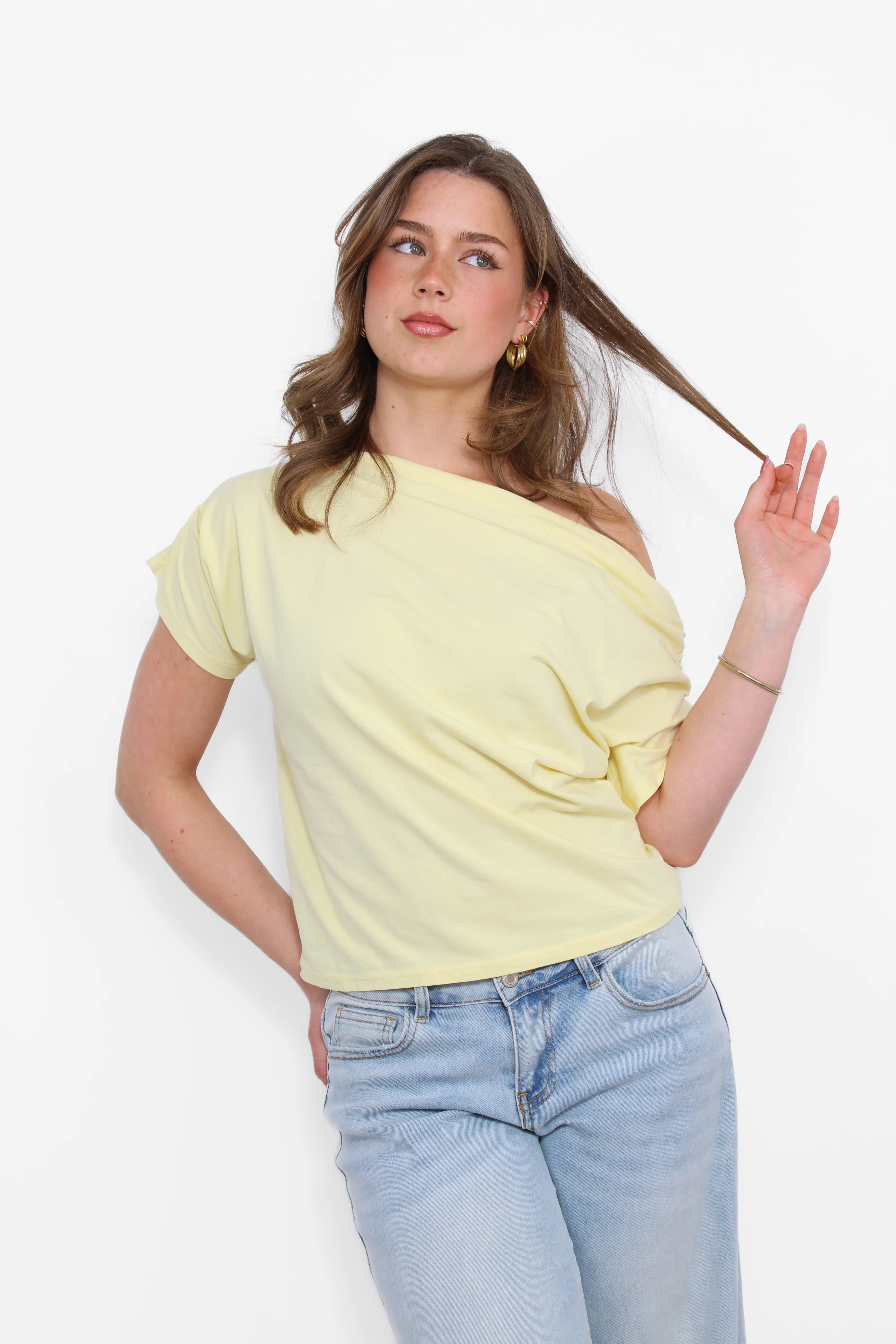 SOFT DRAPE OFF SHOULDER TOP - Image 2