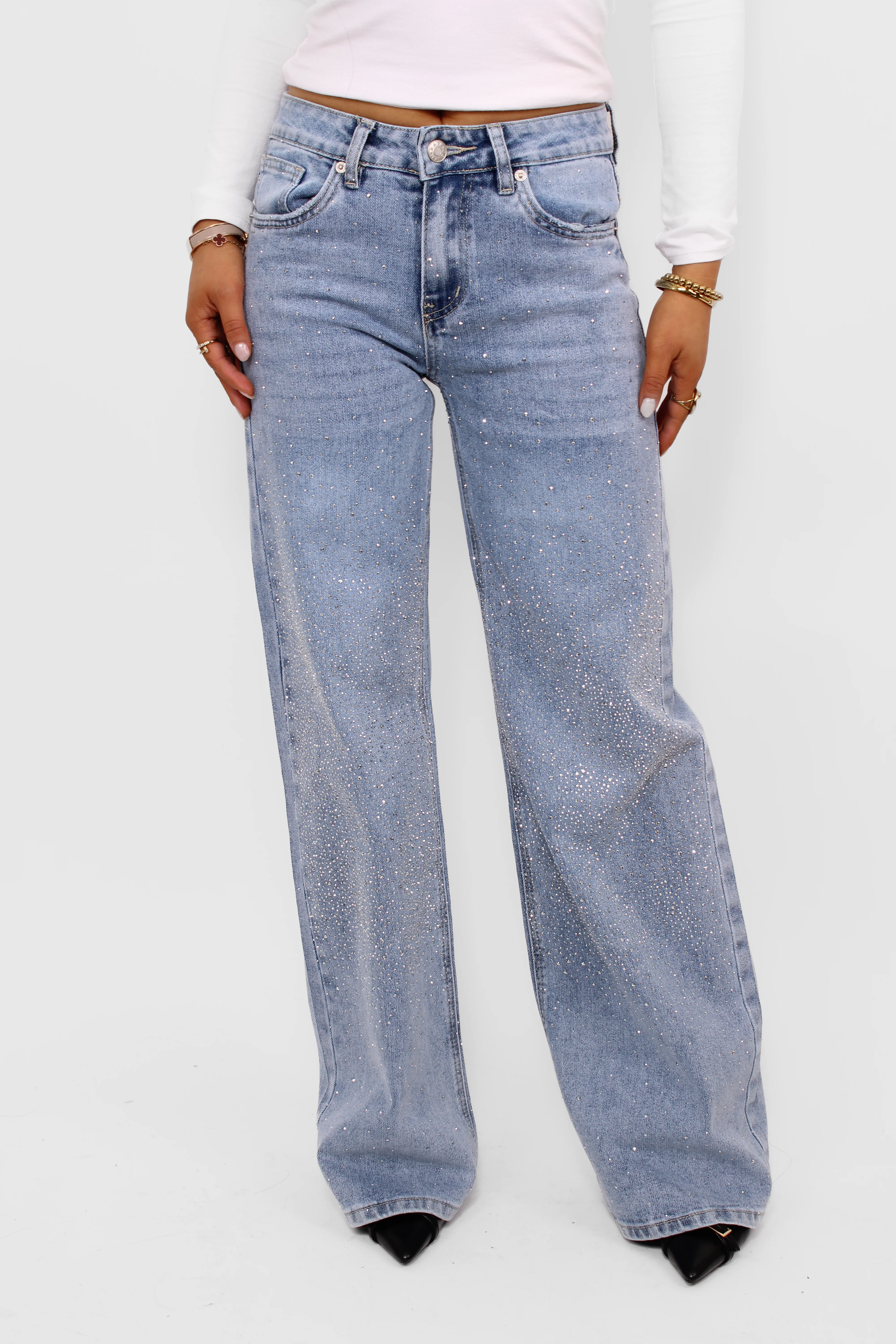 SPARKLE WIDE LEG JEANS 829-1 - Image 3