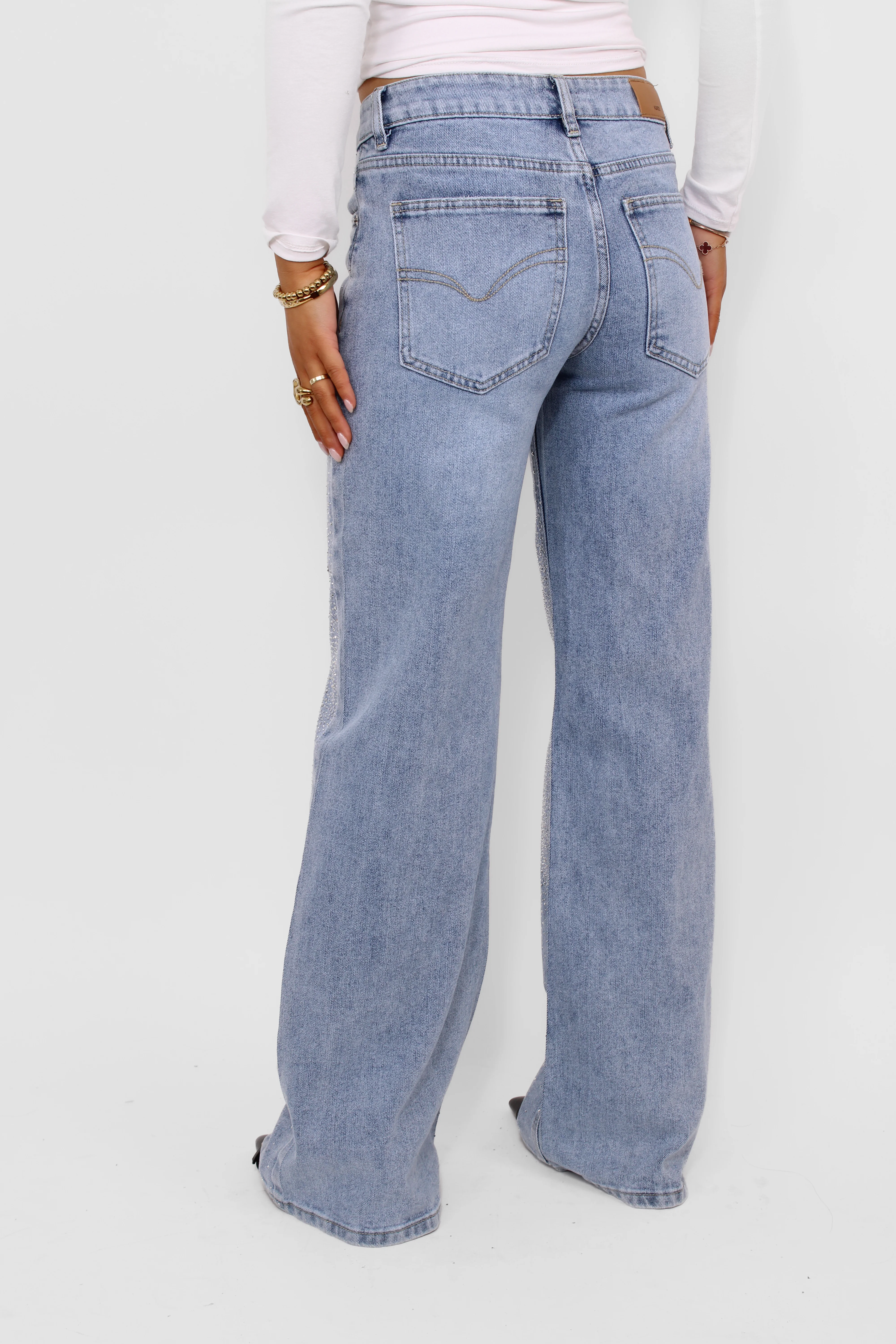 SPARKLE WIDE LEG JEANS 829-1 - Image 4