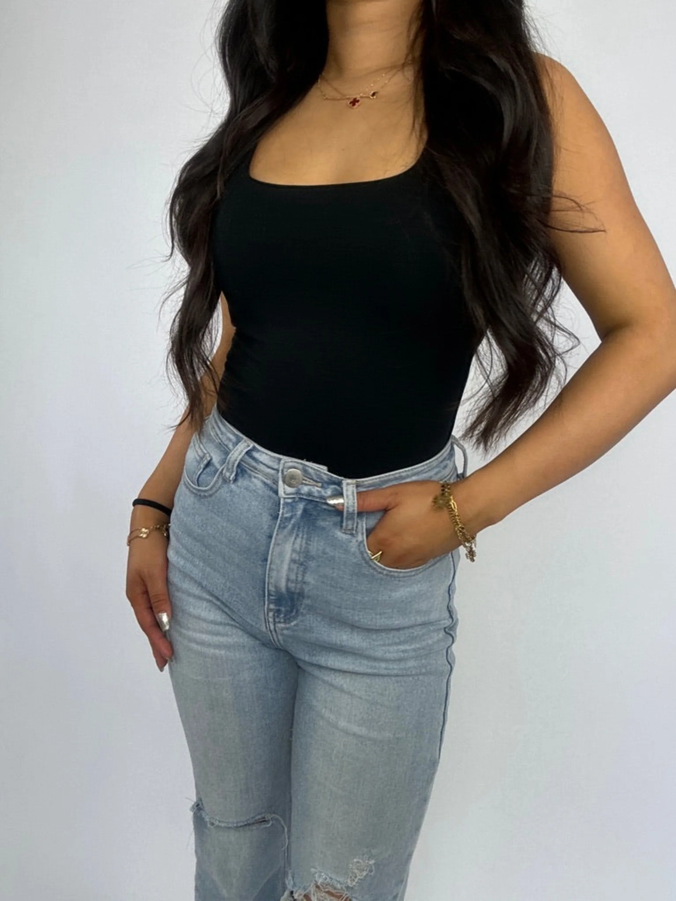 SQUARE TANK TOP - BLACK - Image 6