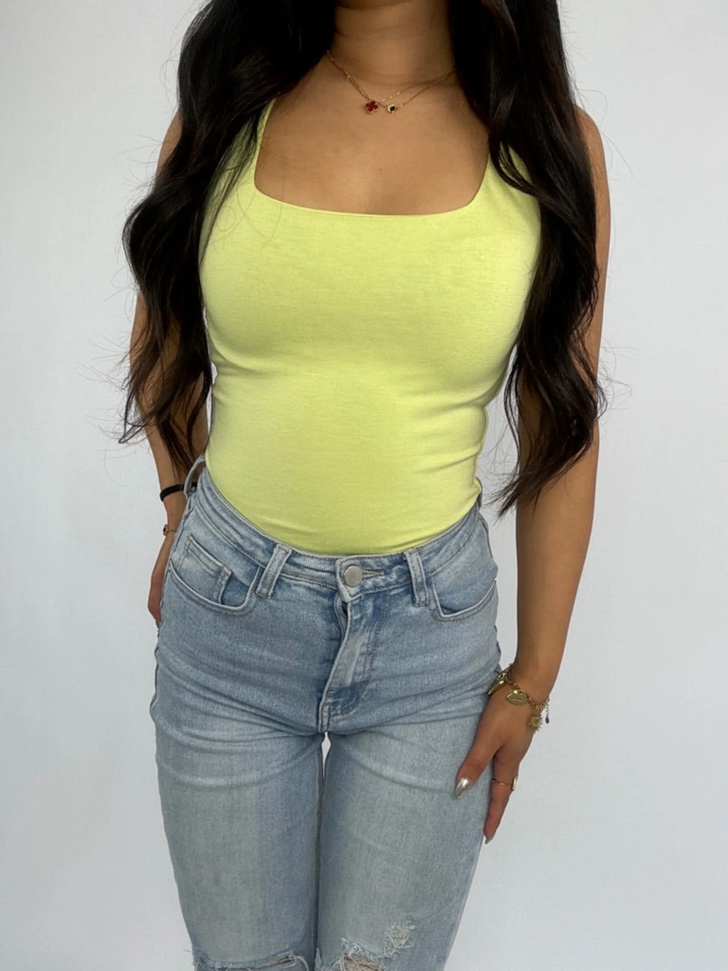 SQUARE TANK TOP - LIME - Image 4