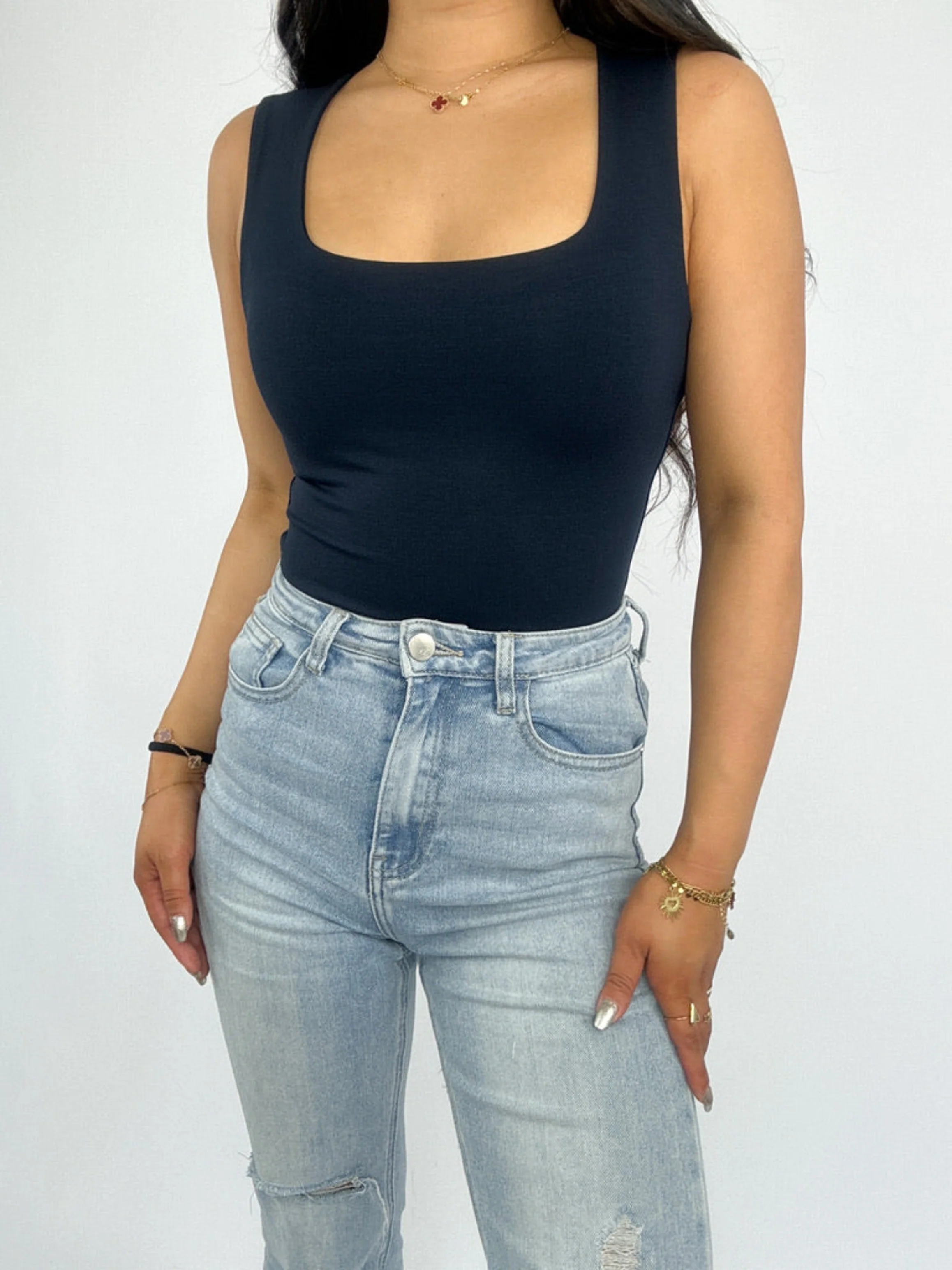 SQUARE TANK TOP - NAVY - Image 3