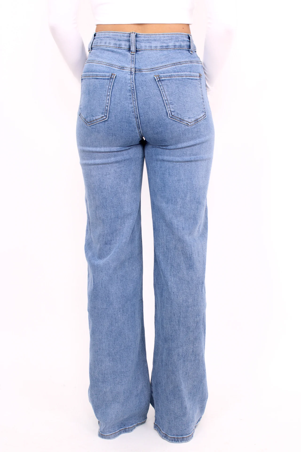 ''PLUSSIZE TALL'' WIDE LEG GOODIES JEANS - DENIM - Image 2