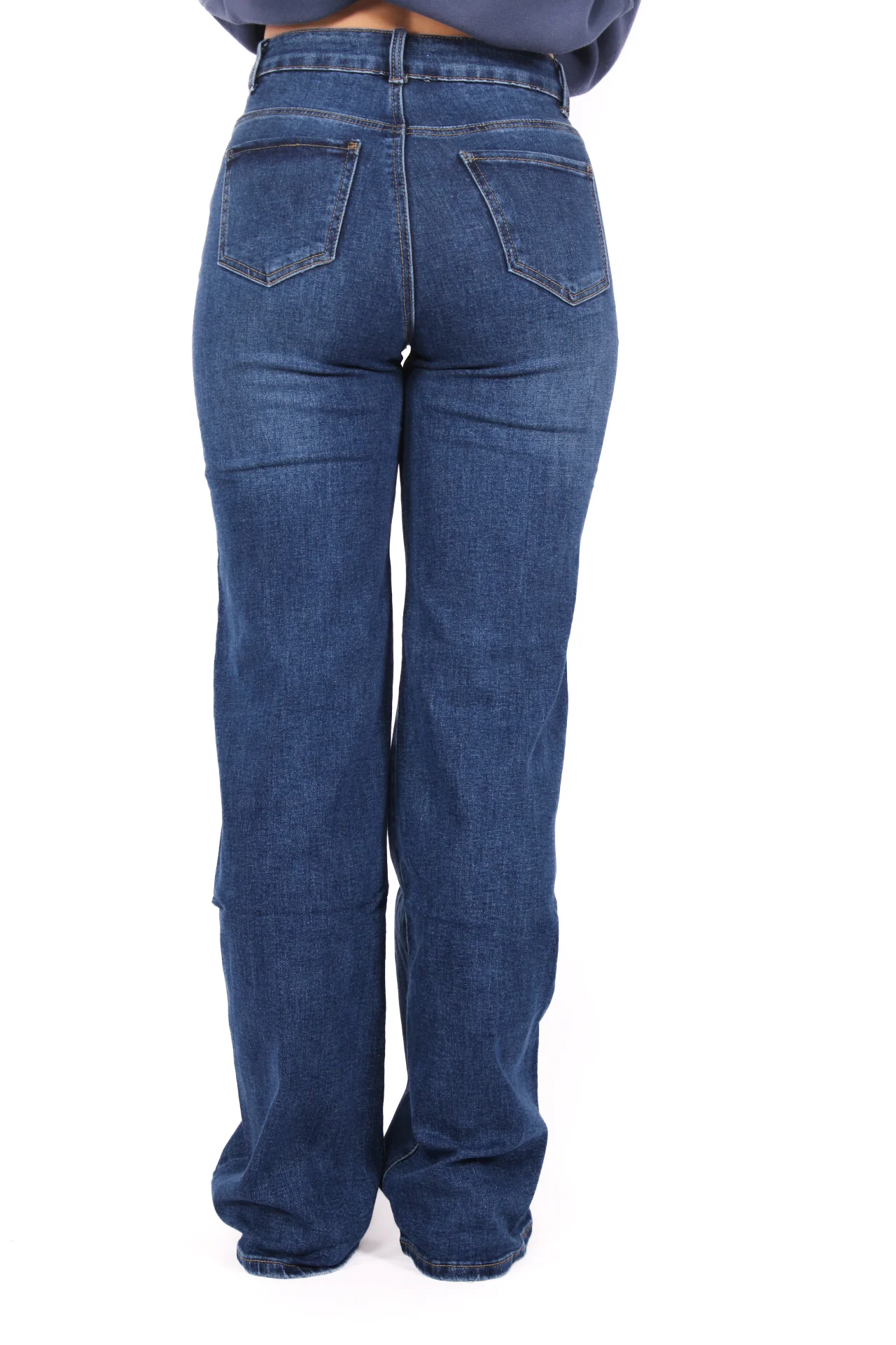 “PLUSSIZE TALL'' GOODIES WIDE LEG JEANS - MID DENIM - Image 4