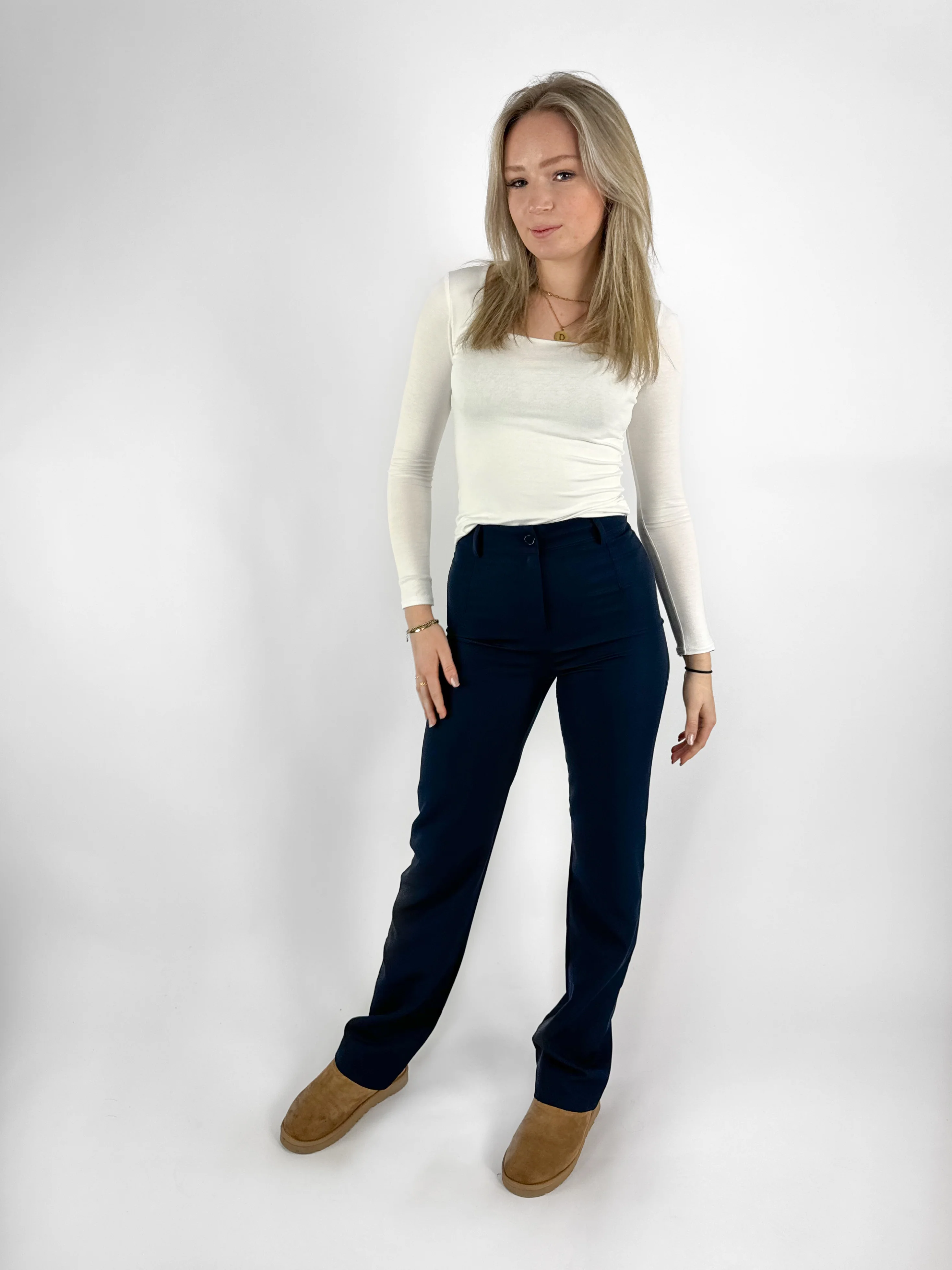“TALL'' ISABELLA PANTS - NAVY - Image 4