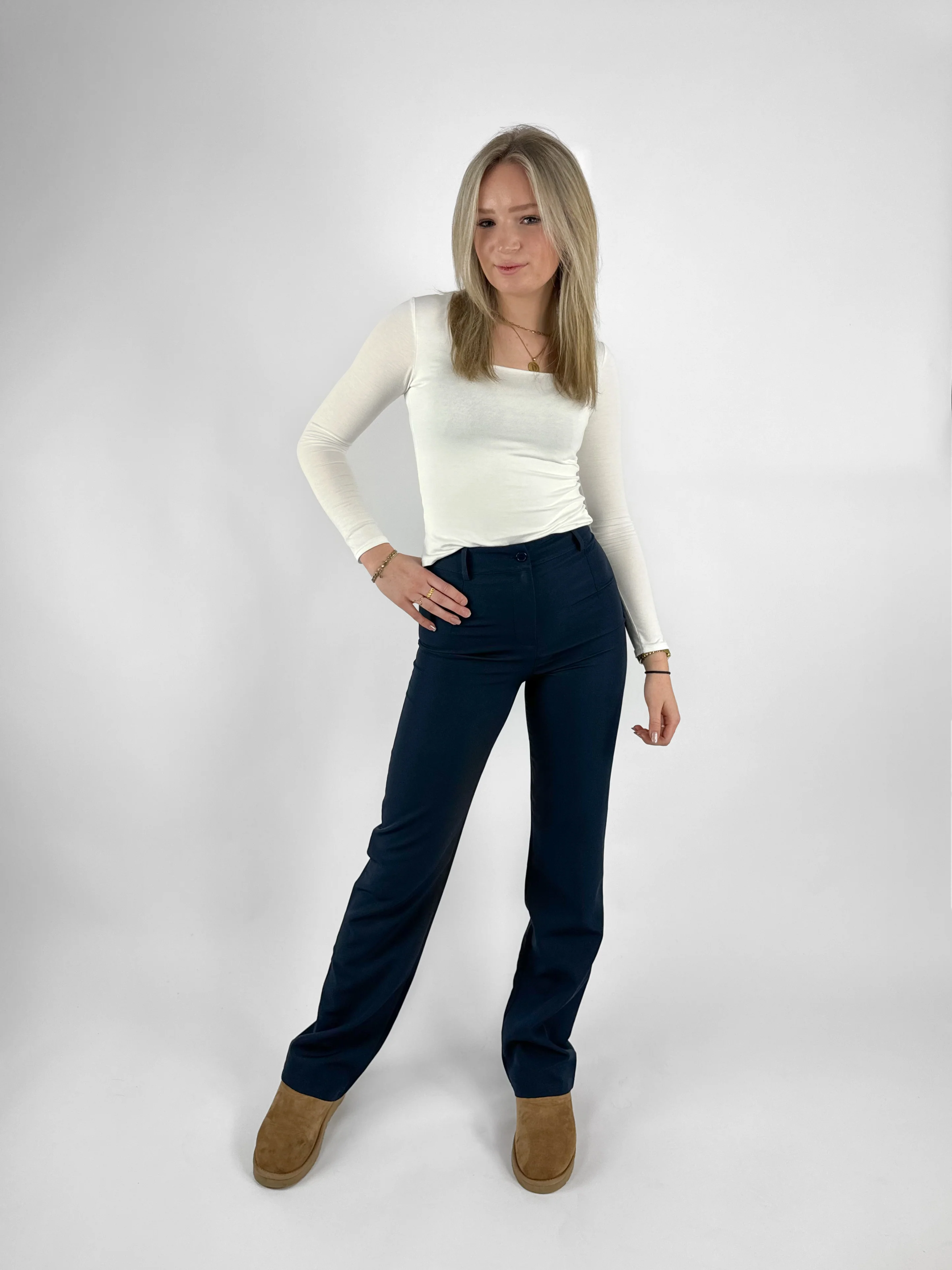 “TALL'' ISABELLA PANTS - NAVY - Image 5