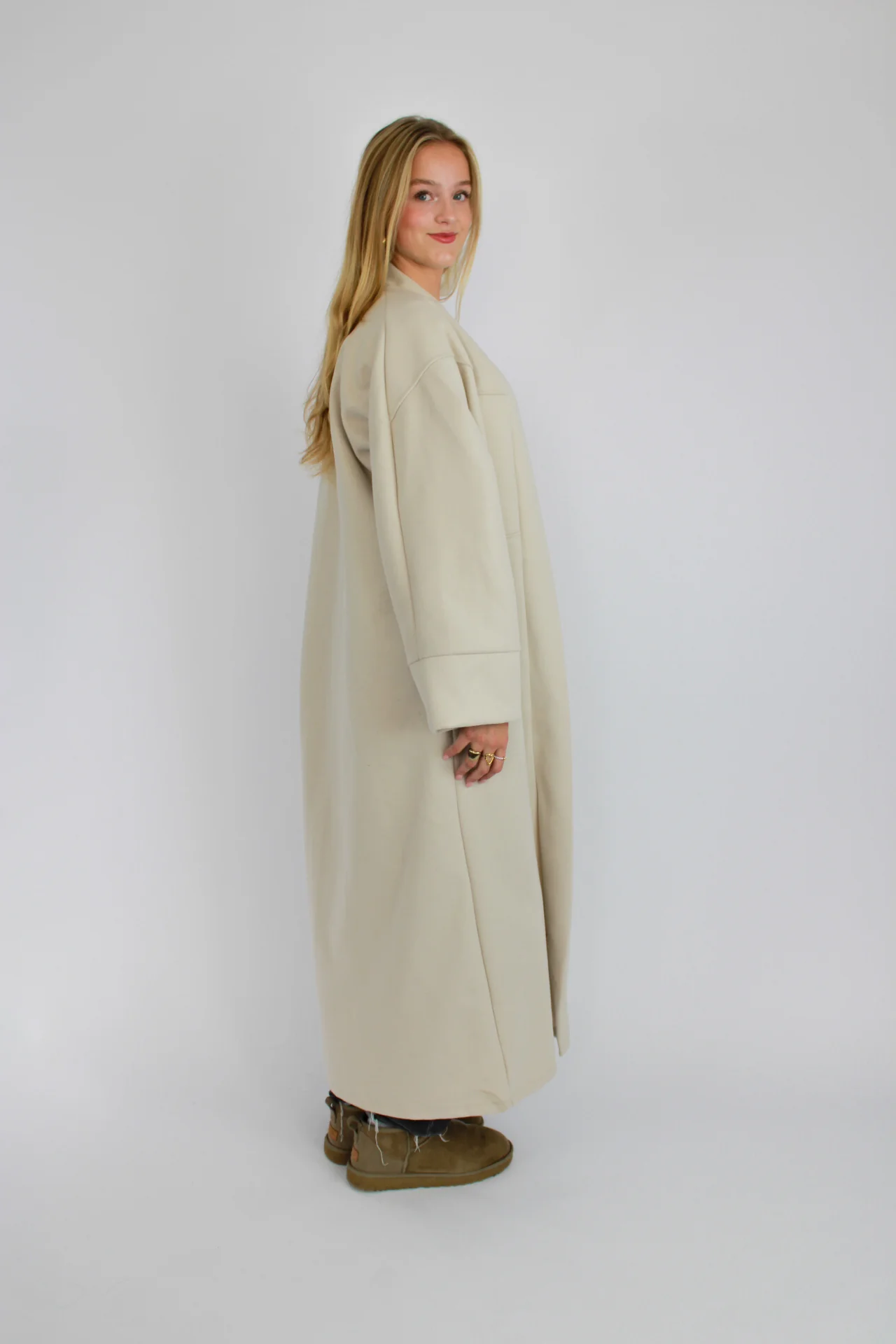 “TALL'' NYLA KIMONO - BEIGE - Image 3