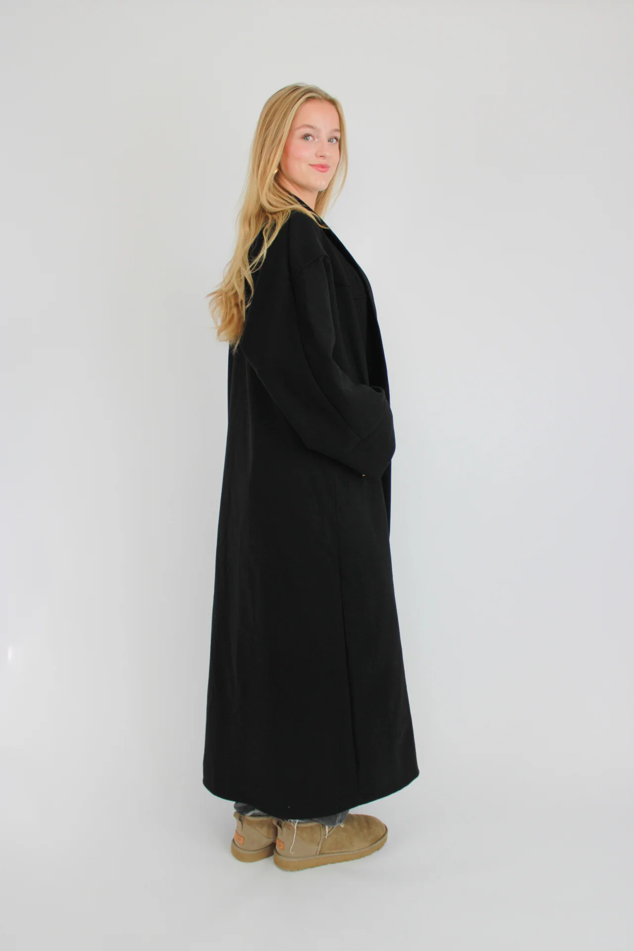 “TALL” NYLA KIMONO - BLACK - Image 4