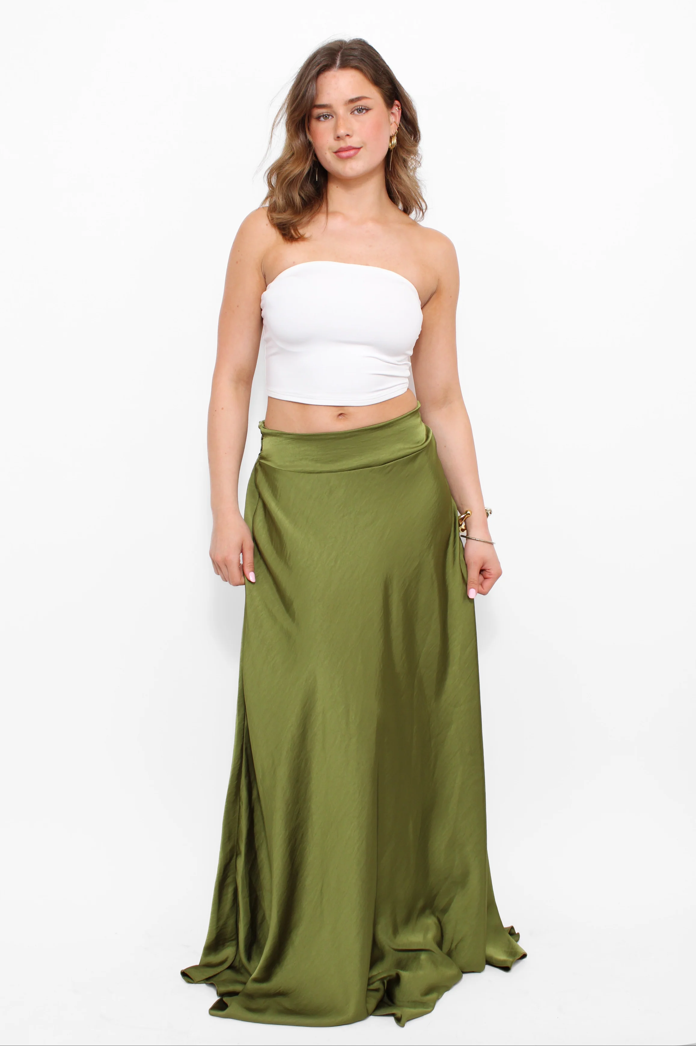 ''TALL'' SATIN MAXI SKIRT - Image 2