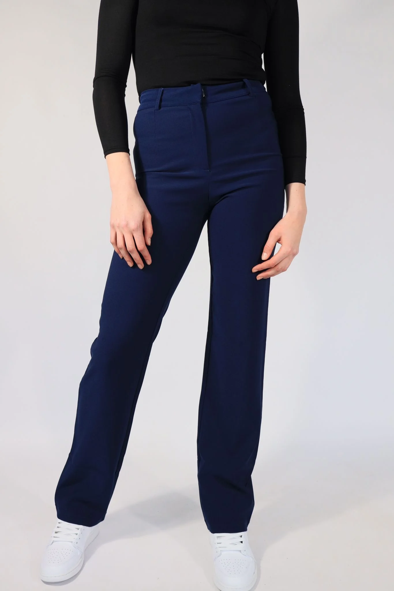 ''TALL'' STRETCH PANTS - NAVY - Image 3
