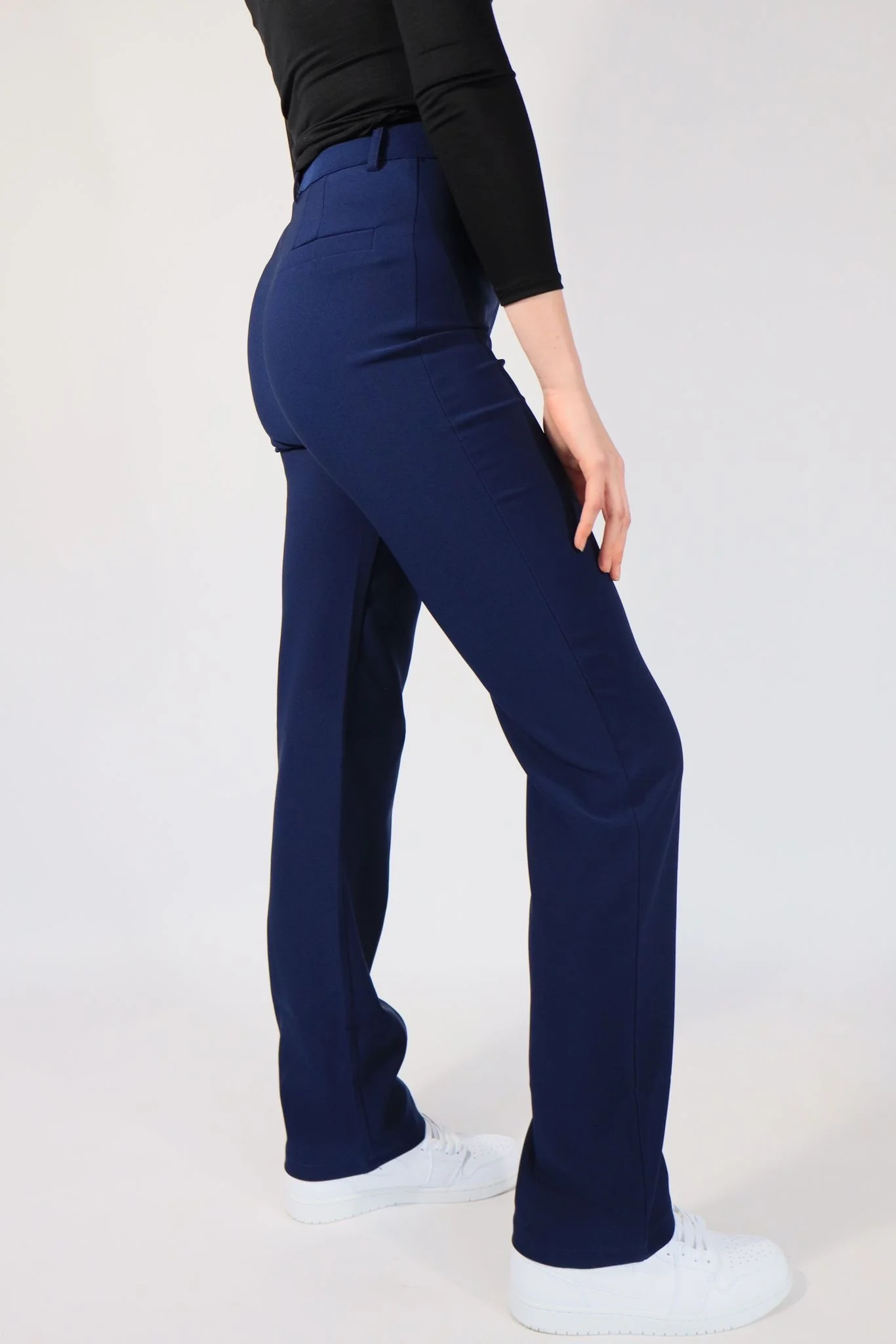 ''TALL'' STRETCH PANTS - NAVY - Image 4