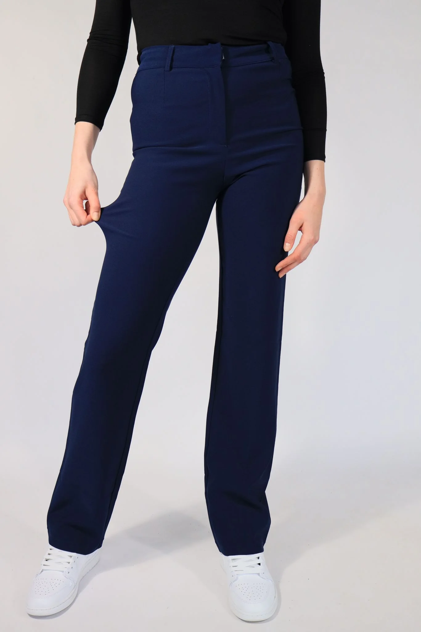 ''TALL'' STRETCH PANTS - NAVY - Image 5