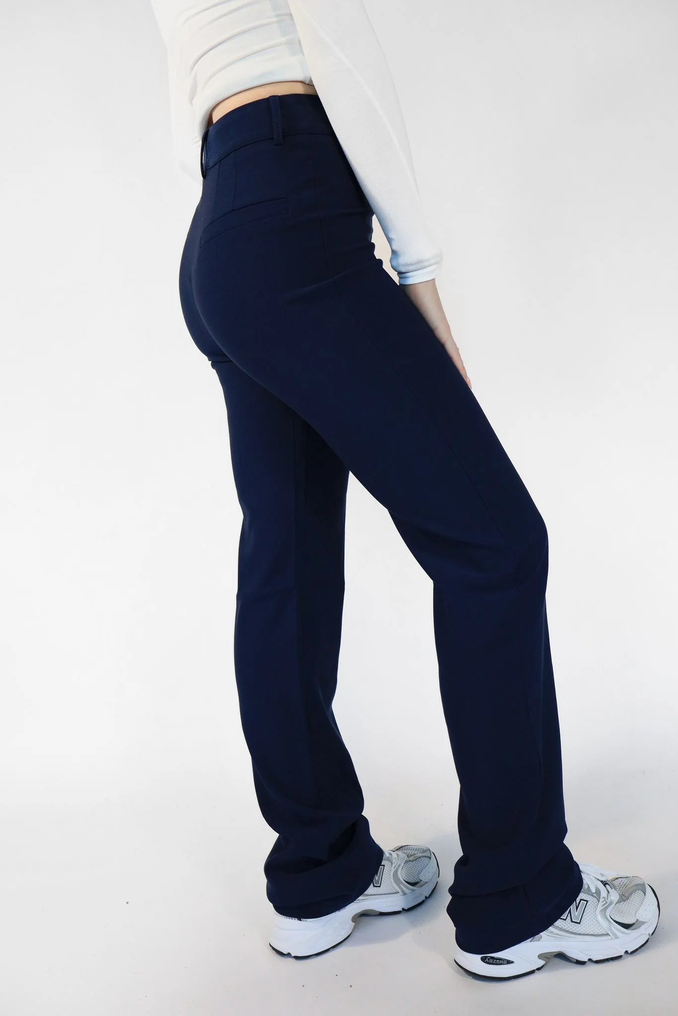 ''TALL'' STRETCH PANTS - NAVY - Image 9