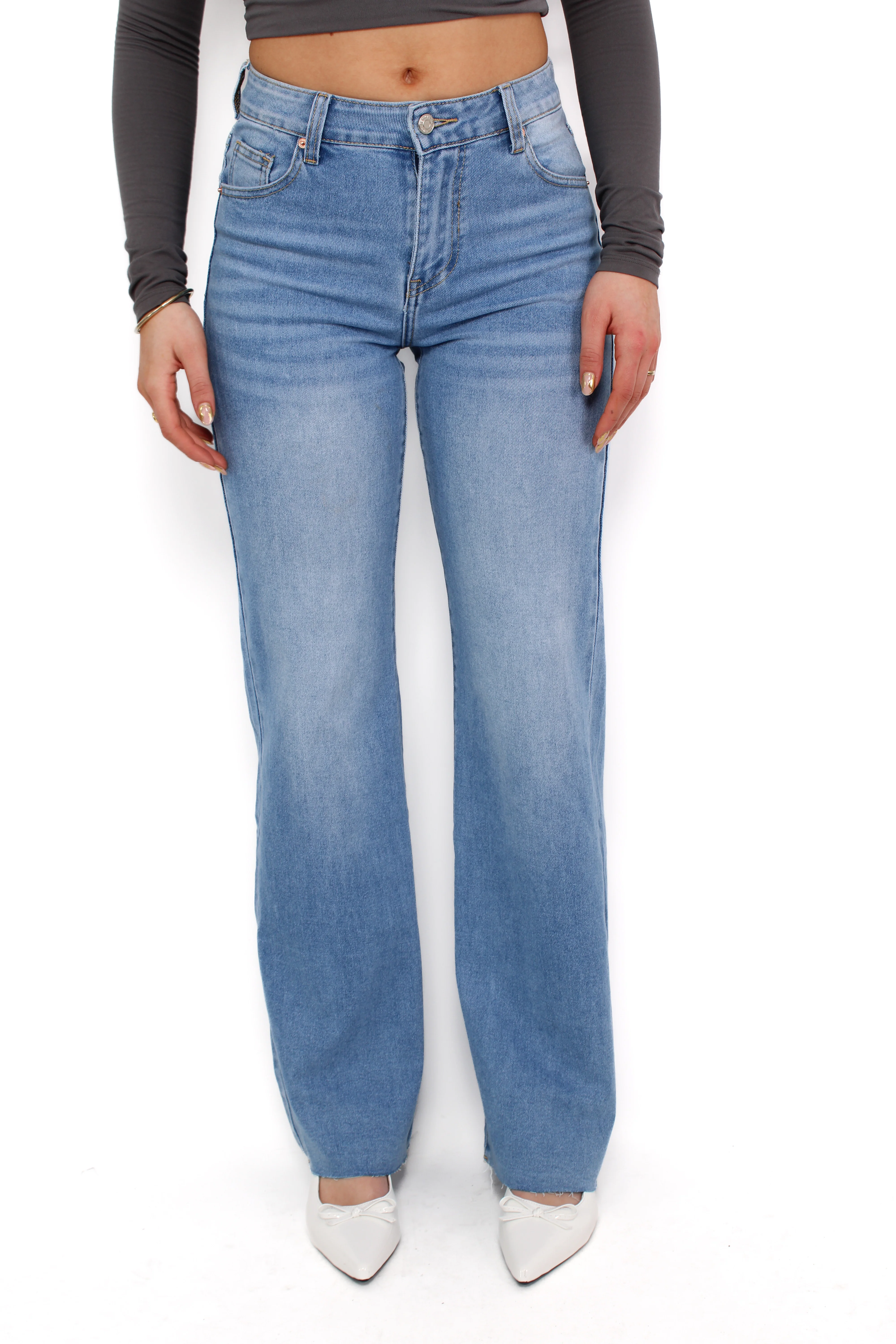 ''TALL'' WIDE LEG MID WAIST JEANS 1075 - DENIM - Image 3