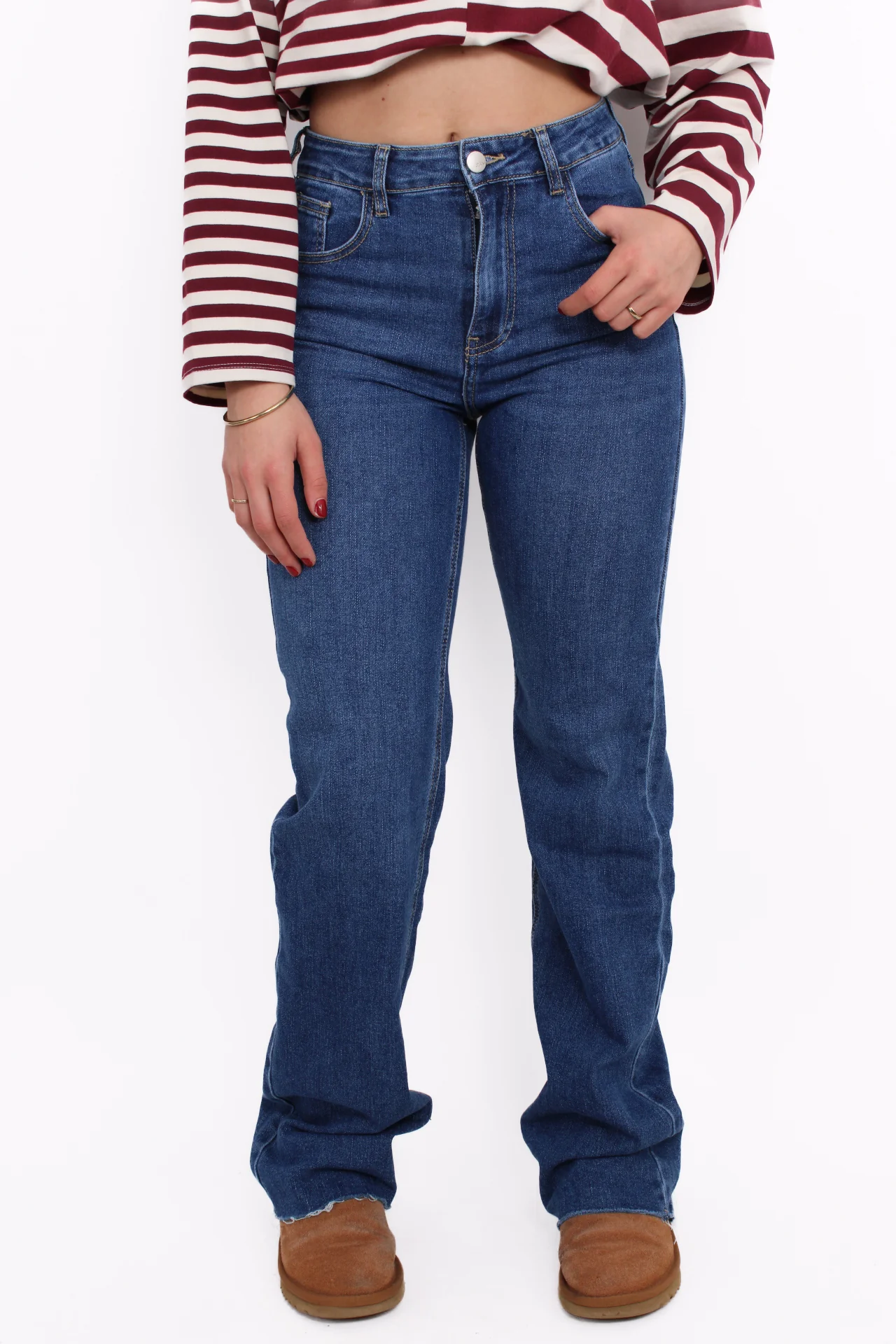 ''TALL'' WIDE LEG JEANS 3272 - MID DENIM - Image 4